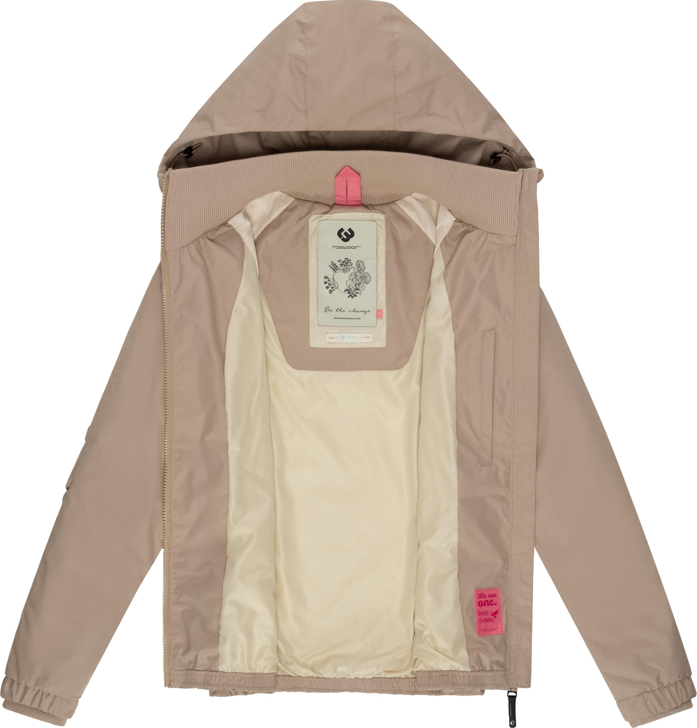 Ragwear Outdoorjacke »Dizzie«, mit Kapuze, Wasserdichte Übergangsjacke mit großer Kapuze