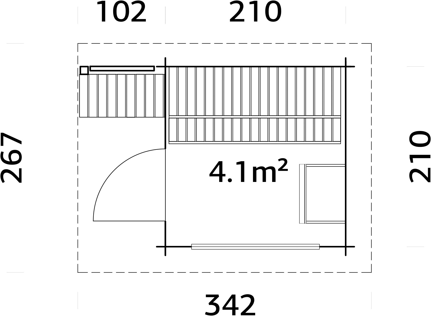 Palmako Sauna »Sanna 4,1 m²«