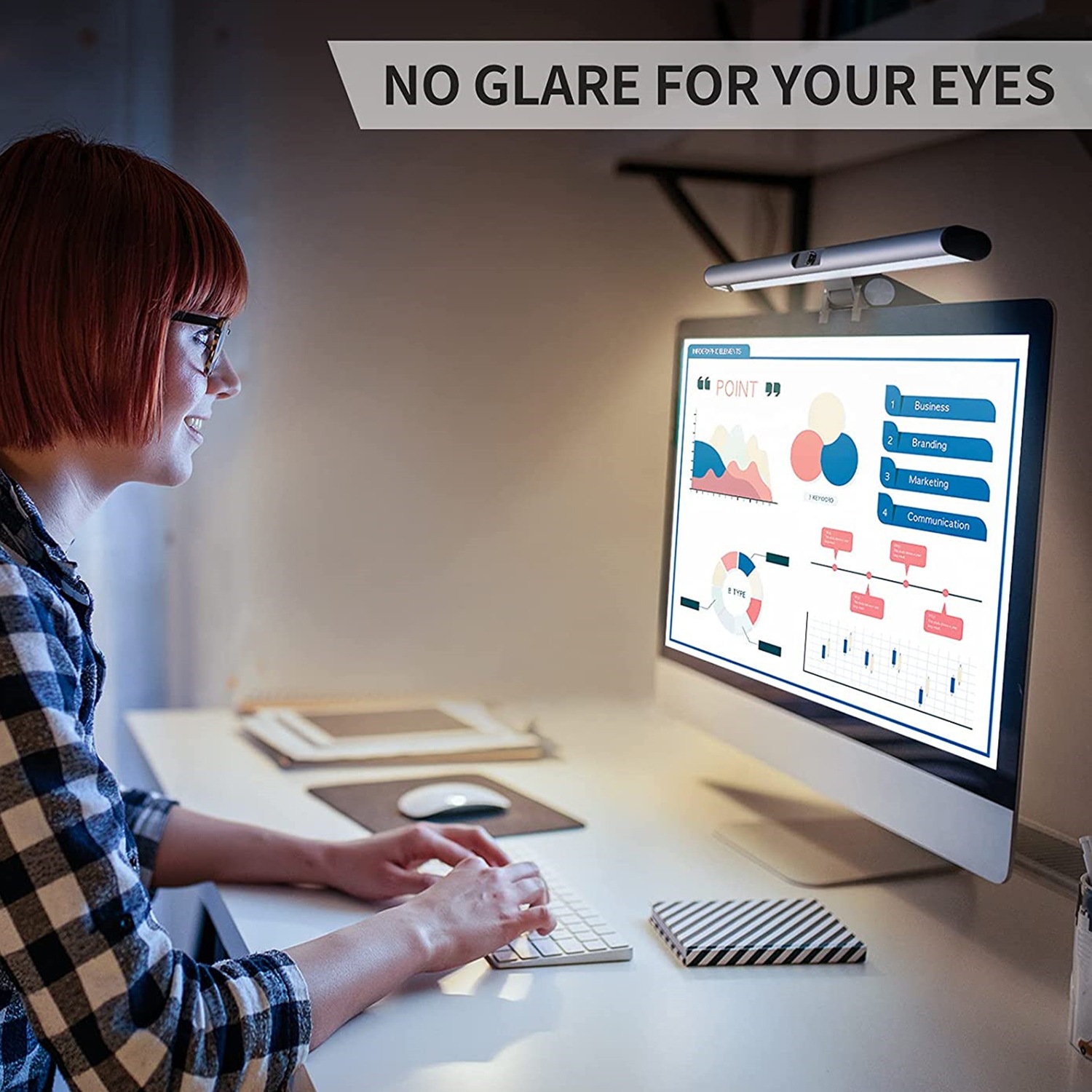 4smarts Webcam »2in1 LightBar Pro Monitorlampe, FullHD Webcam«, Full HD