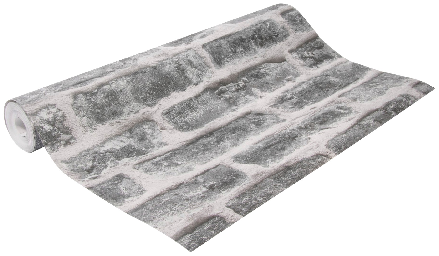 Vliestapete SUPERFRESCO EASY "Backstein - Grau", grau, B:0,52m L:10m, Vlies, Tapeten, FSC zertifiziert, mit lebhaftem Druck, 10 Meter Länge - B/L: 0,5