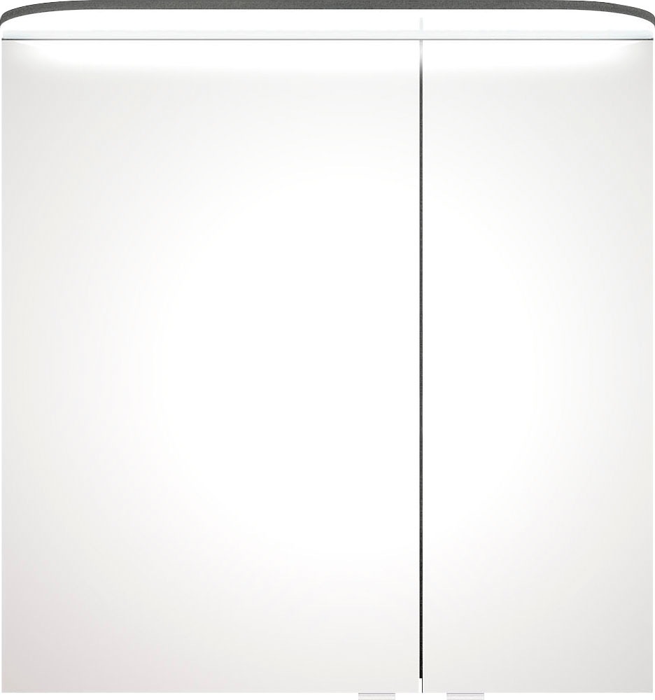 Saphir Badmöbel-Set »Balto Sprint 2-teilig, Mineralmarmor-Waschtisch mit LED-Spiegelschrank«, (2 St.), Badezimmer Set inkl. Türdämpfer, 70 cm breit, 2 Türen, 2 Schubladen