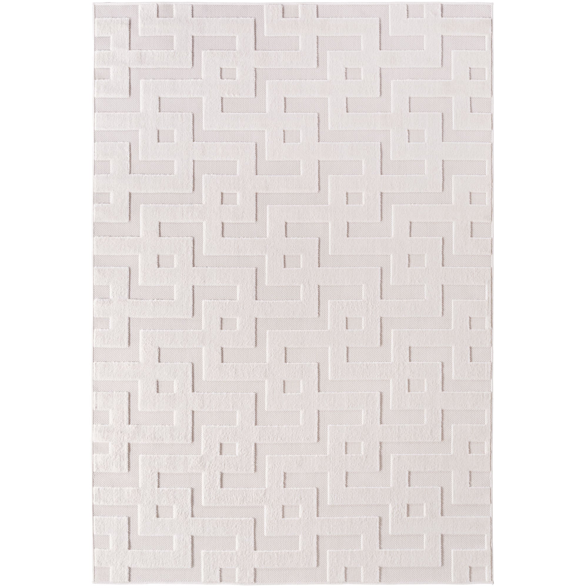 Ayyildiz Teppiche Teppich »DOHA 1656«, rechteckig, 4 mm Höhe, Läufer, 3D Hoch-Tief-Effekt, weicher Kurzflor, In- und Outdoor