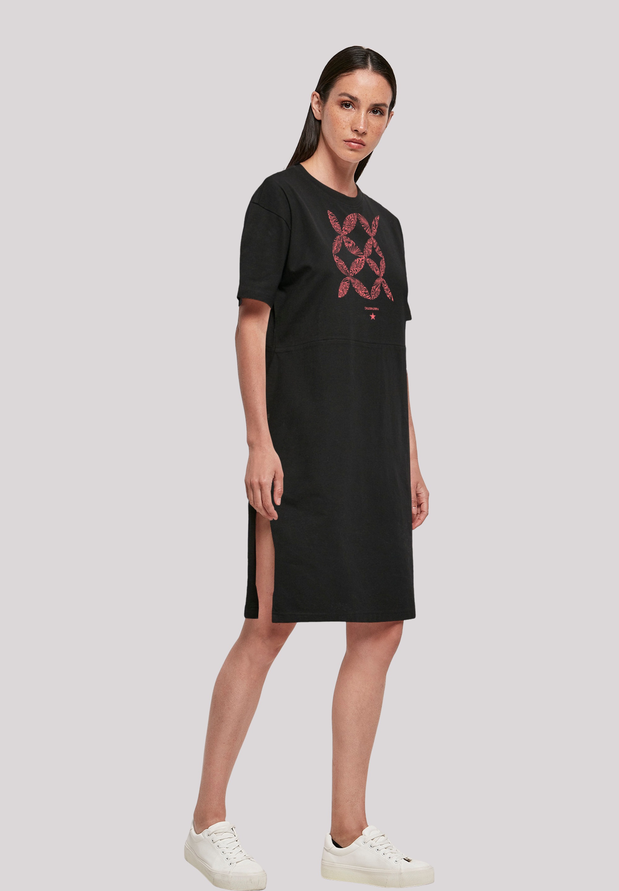 F4NT4STIC Shirtkleid »Blumenmuster Coral«, Print