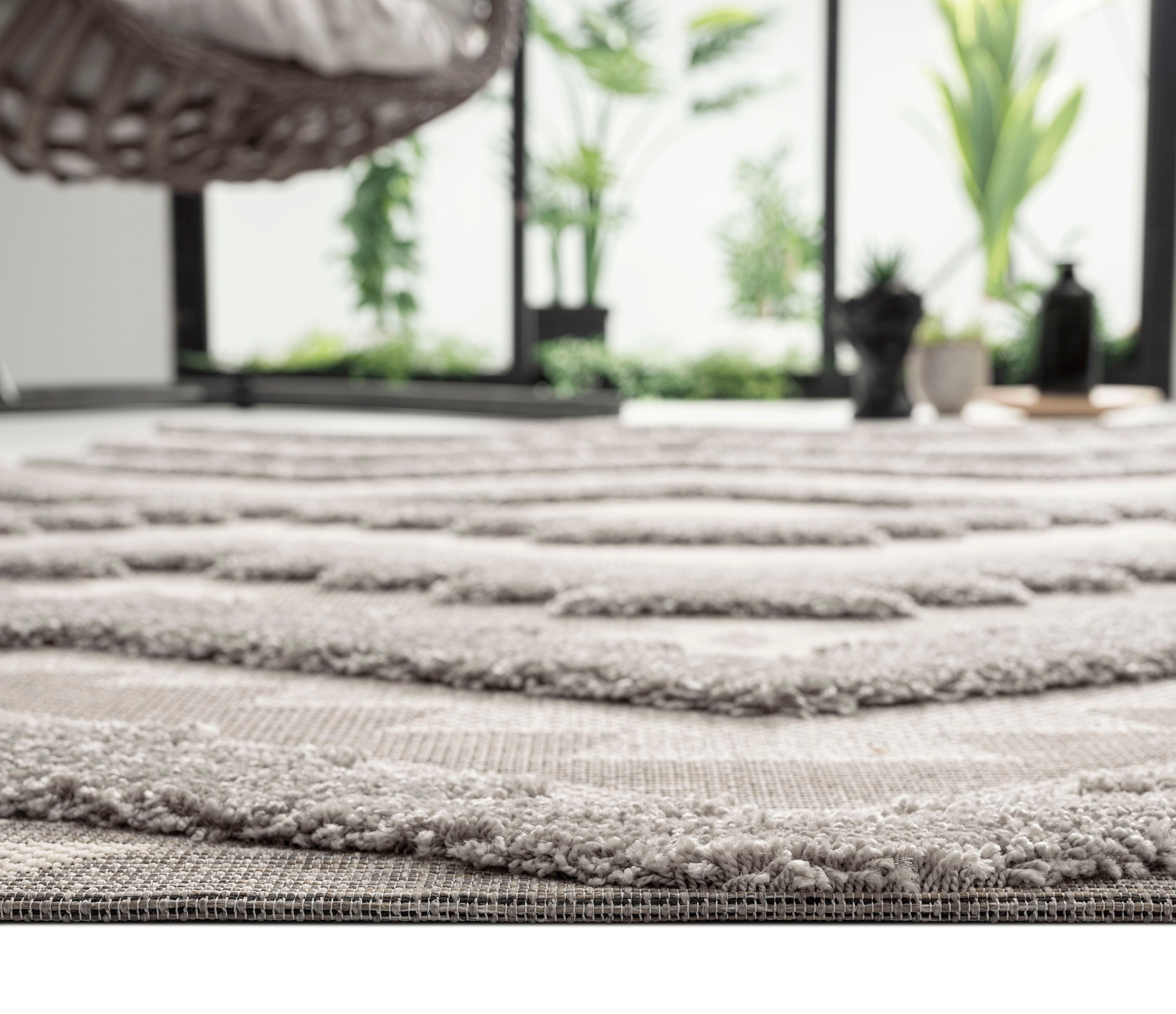 merinos Teppich »Kayra 54066«, rechteckig, Hoch Tief Struktur, Boho Style,  Scandic, In- Outdoor geeignet auf Rechnung | BAUR