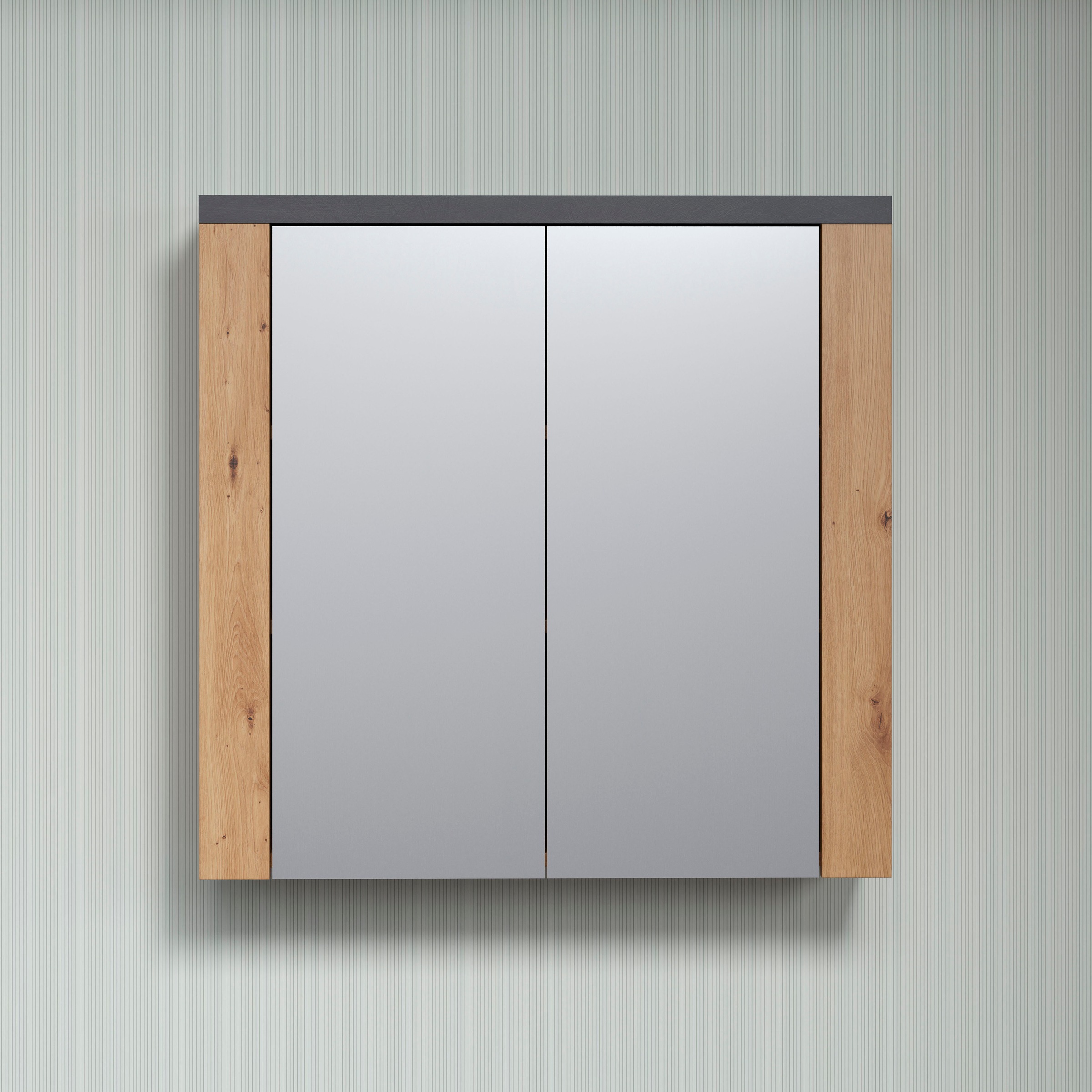 welltime Spiegelschrank "Ambres" Badspiegel in matter Echtholzoptik - Maße günstig online kaufen