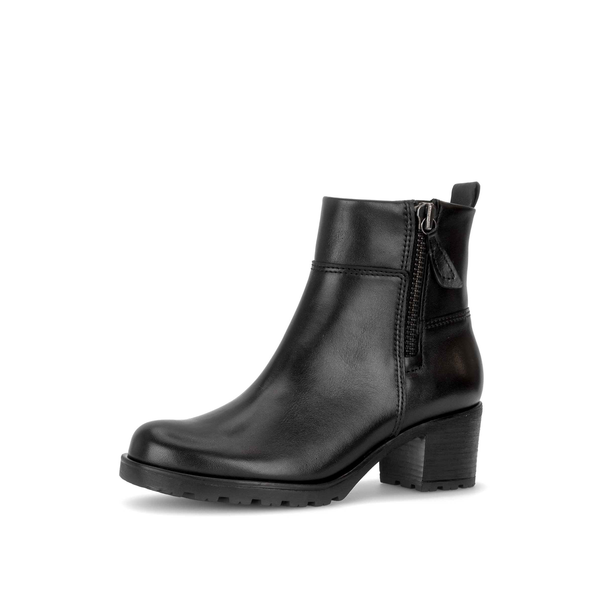 Gabor Stiefelette Blockabsatz, Boots mit Zierreißverschluss, normale Weite