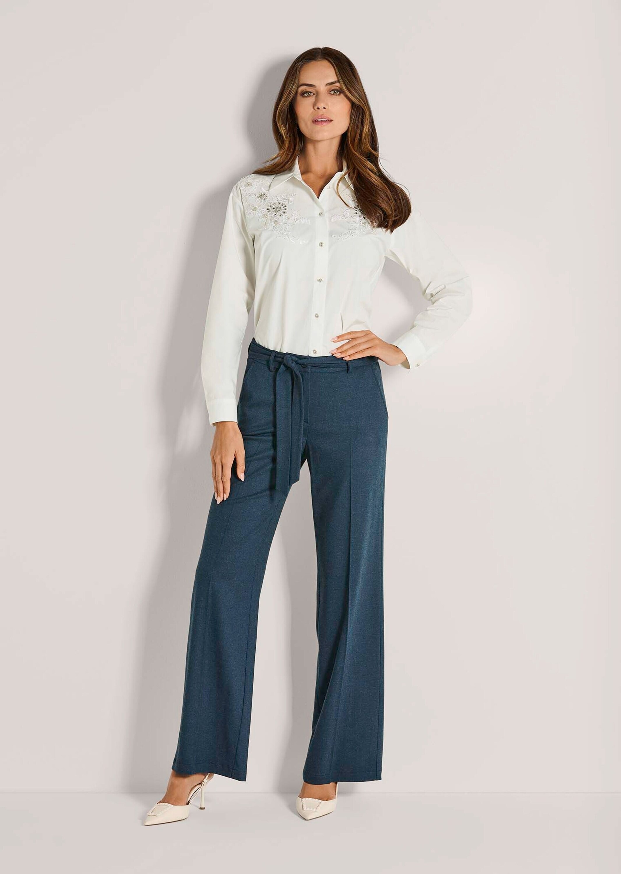 MADELEINE Stoffhose "Hose Weite Palazzohose mit Bindeband" günstig online kaufen