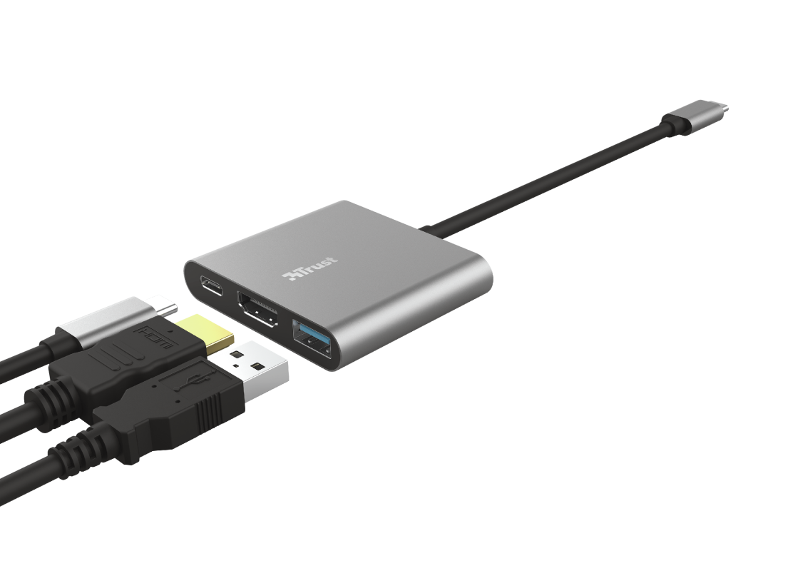 Trust USB-Adapter »Dalyx3-in-1 Multiport USB-C Adapter«, 10 cm