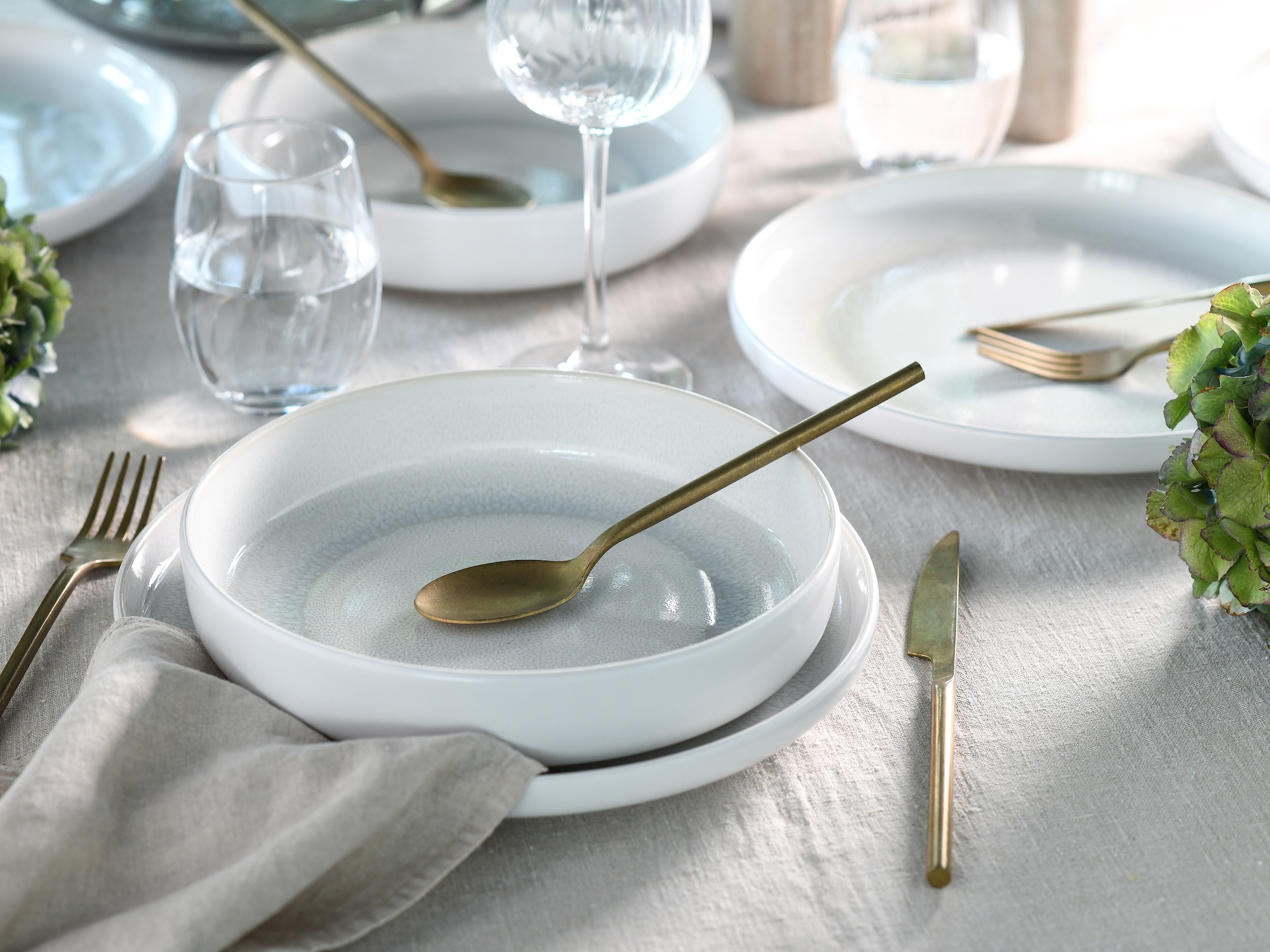 OTTO home Tafelservice »modernes Geschirr-Set, Service Lykk« hohe Haltbarkeit, spülmaschinen- & mikrowellengeeignet, Reaktivglasur