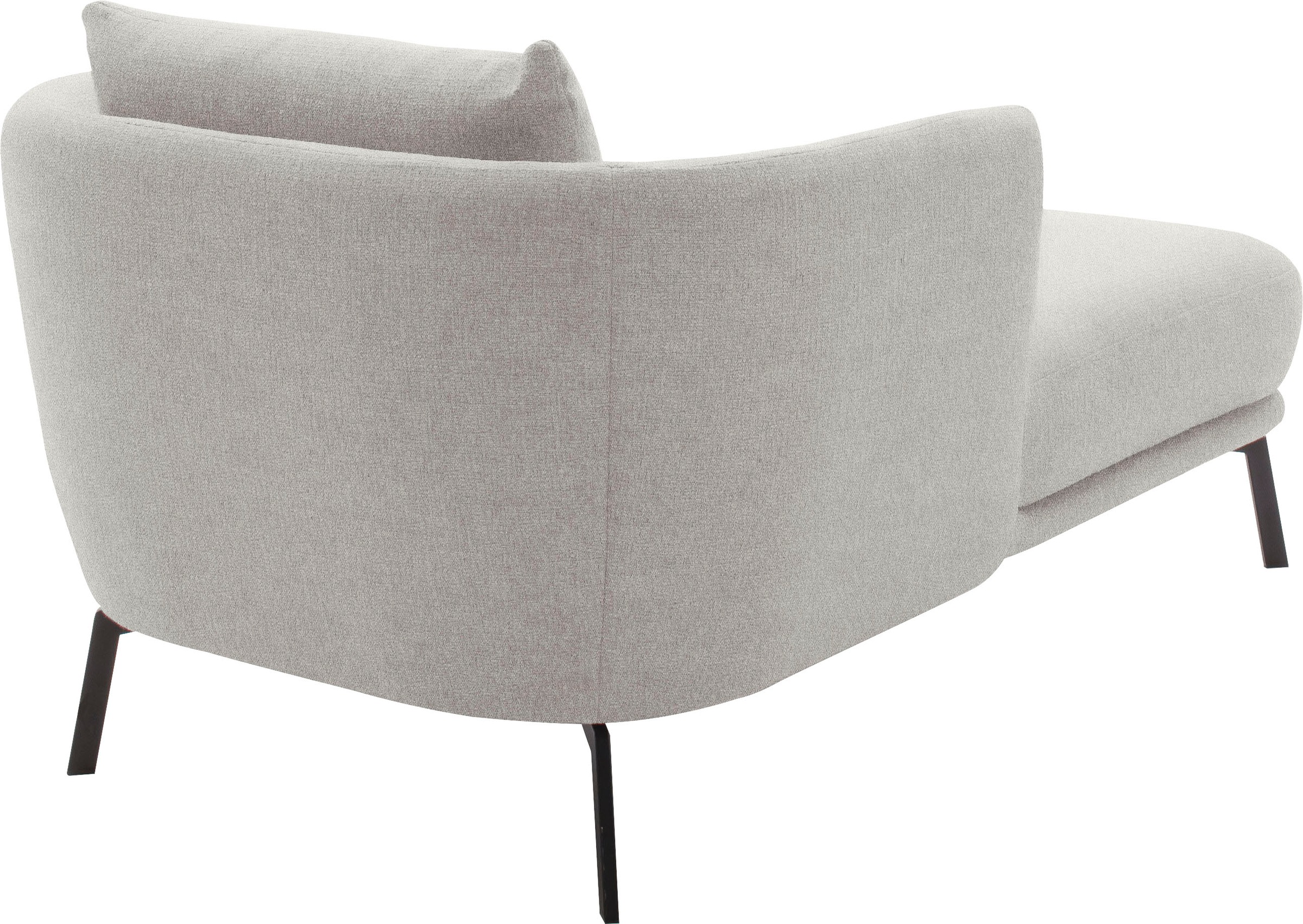 SCHÖNER WOHNEN-Kollektion Chaiselongue »Pearl - 5 Jahre Hersteller-Garantie, auch in Bouclé«, Maße (B/H/T): 101/71/161 cm, Füße aus Metall
