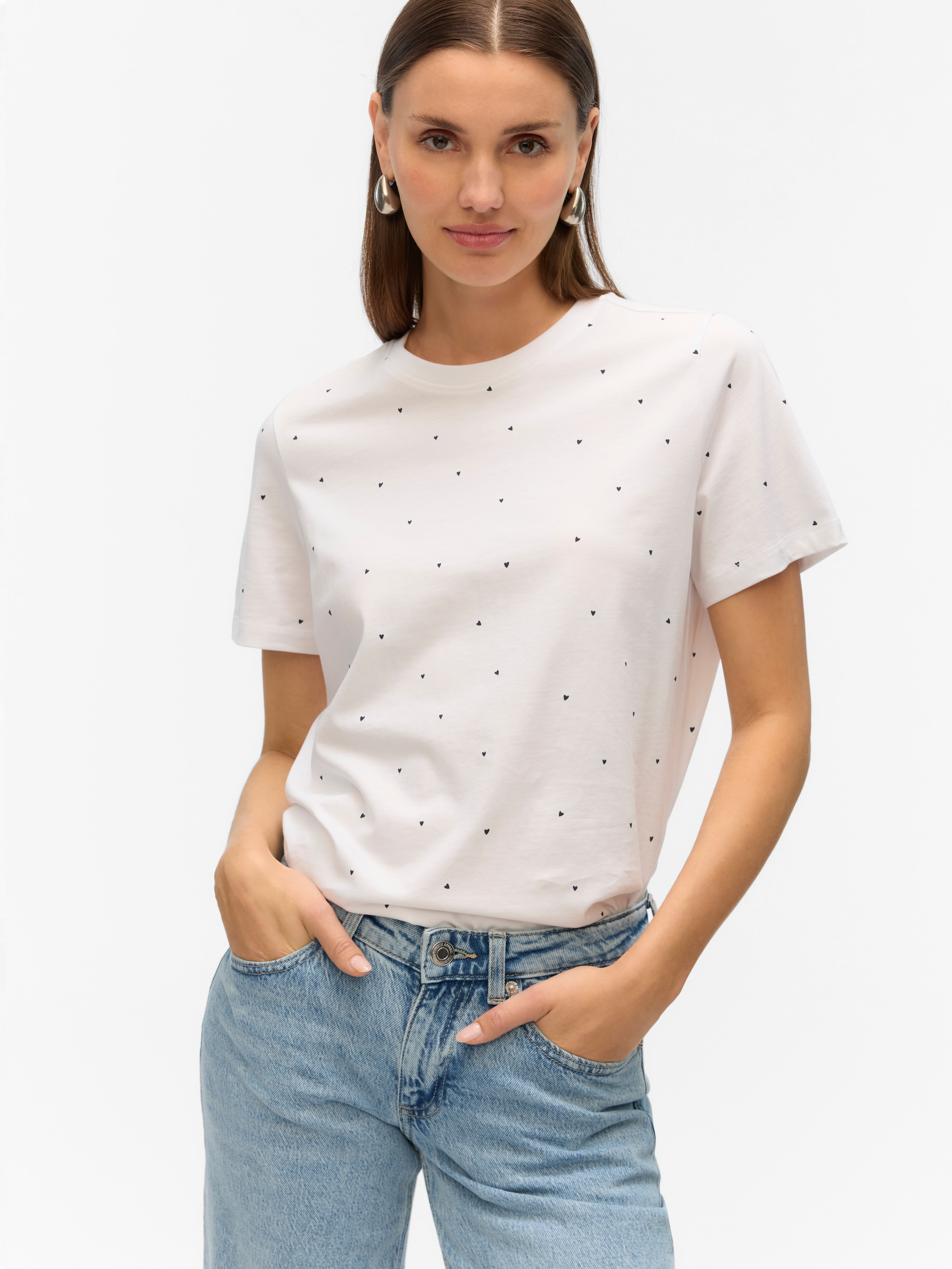 Vero Moda Kurzarmshirt »VMPAULINA AOP SS T-SHIRT GA JRS NOOS«