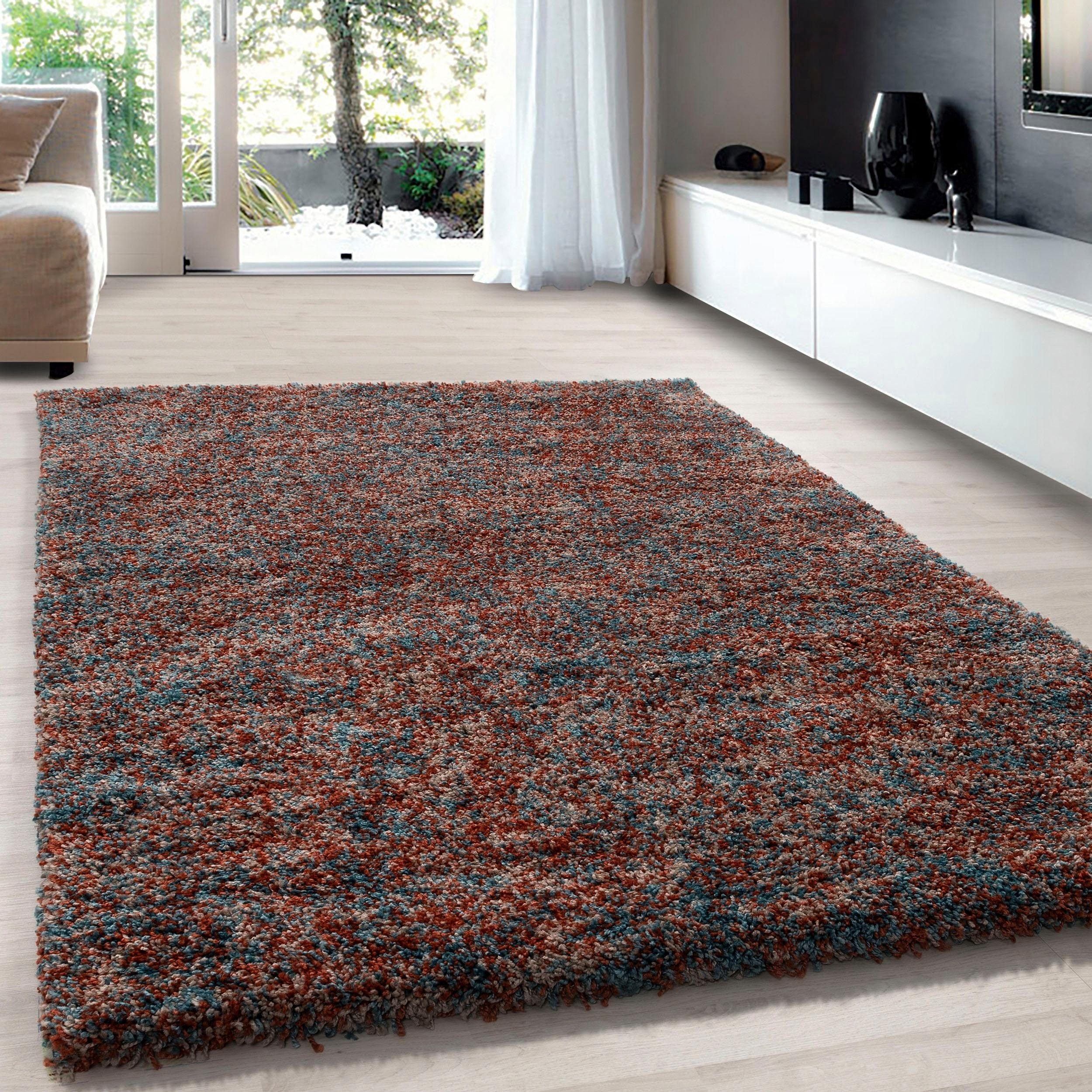 Ayyildiz Teppiche Hochflor-Teppich "Enjoy Shaggy,auch als Läufer und in Rund" rechteckig 50 mm Höhe Shaggy, Langflor, meliert, Wohnzimmer, Schlafzimmer