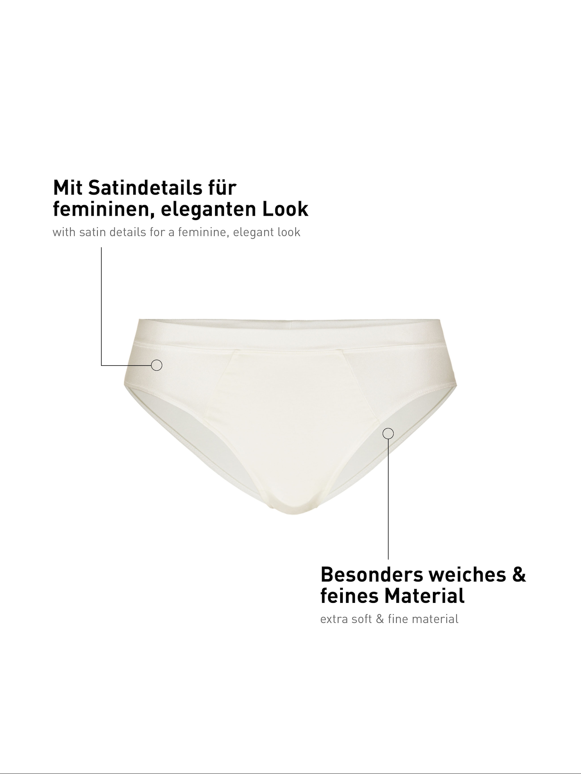 CALIDA Slip »Cate«, schimmernde Satin-Blende, femininer Look, Single Jersey, elastisch