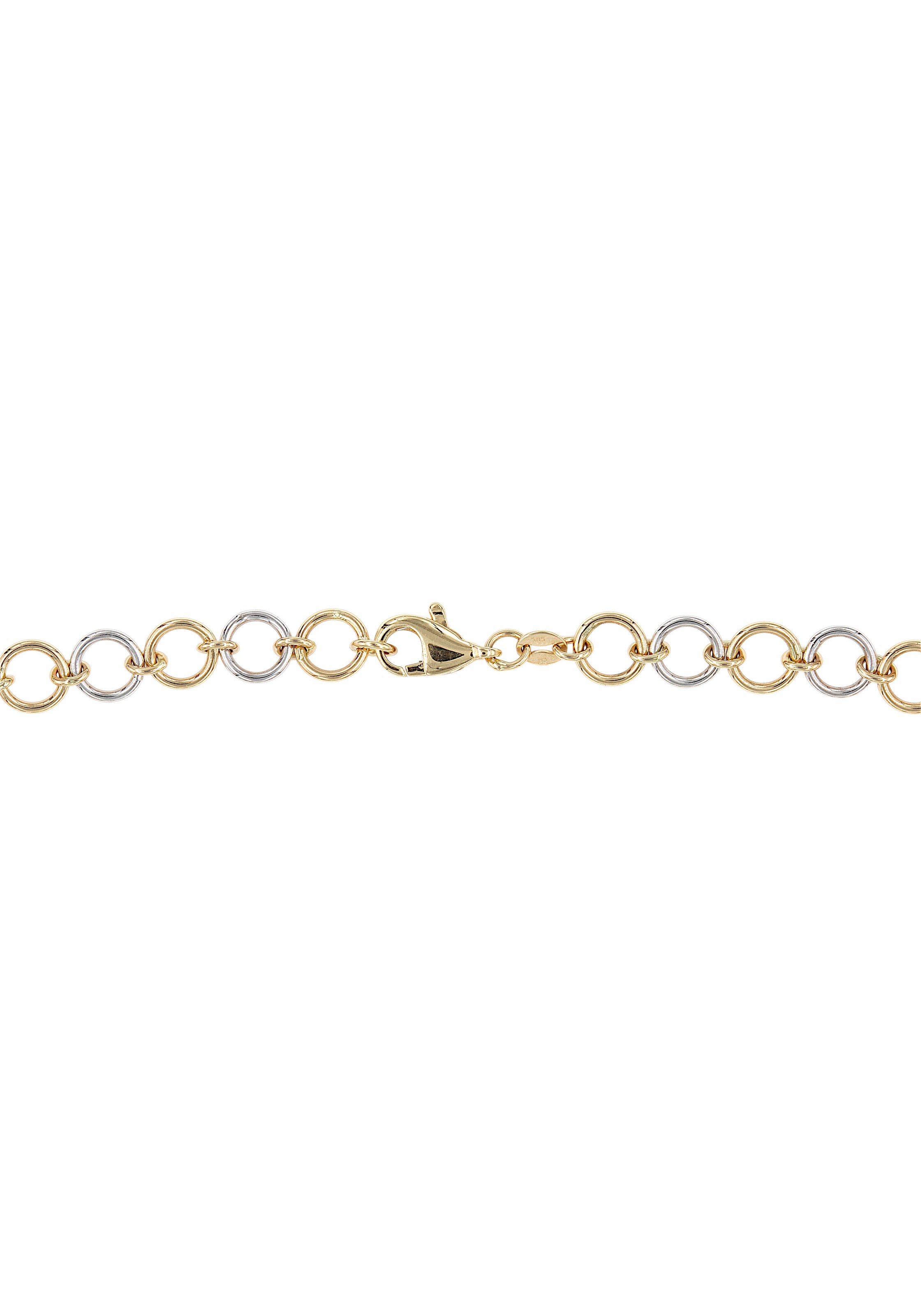 JOBO Goldarmband »Armband Ösenarmband mit großen Gliedern 19 cm« 585 Gold Bicolor