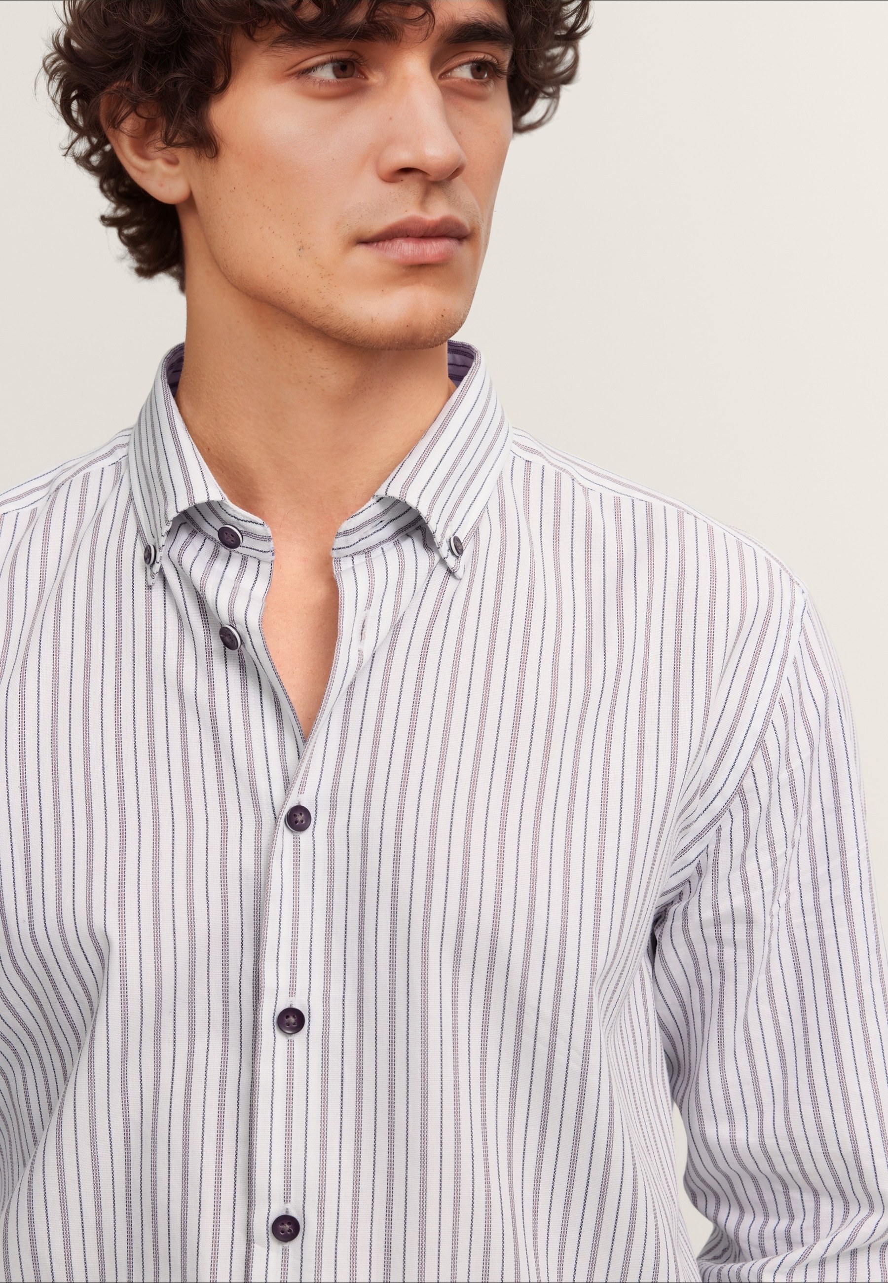 bugatti Streifenhemd »Button-Down-Kragen« im Streifen-Design