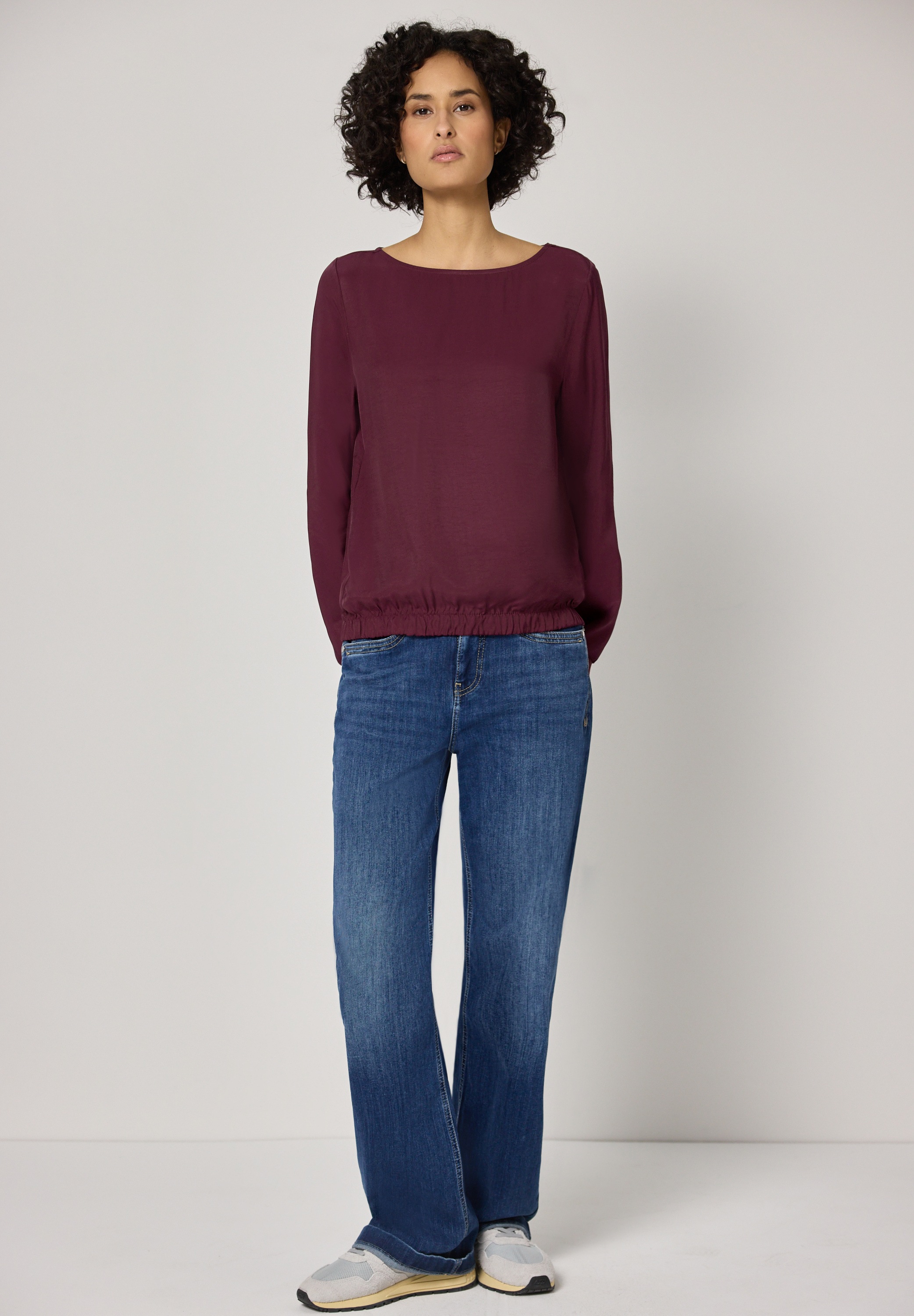 STREET ONE Langarmbluse mit Elastikbund