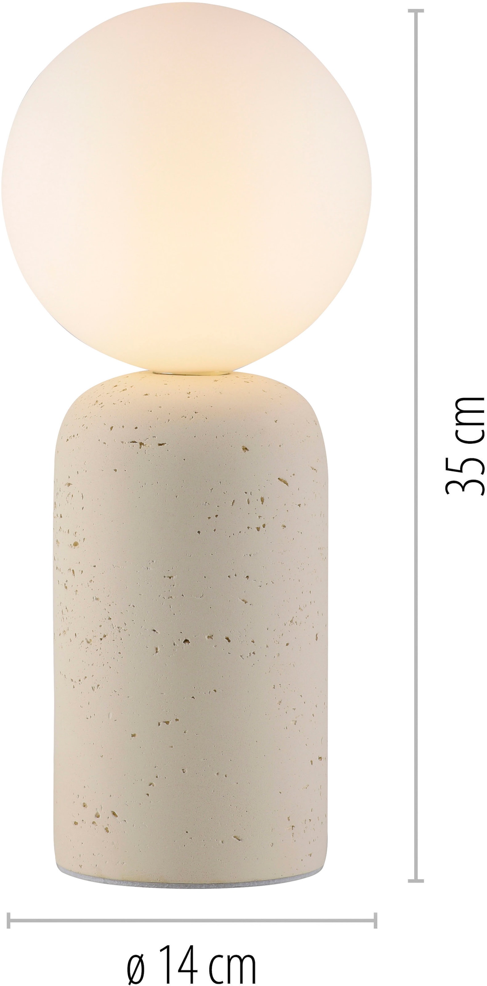 SCHÖNER WOHNEN-Kollektion LED Tischleuchte »TRAVENTA« G9 1 Stk. SCHÖNER WOHNEN Kollektion, Travertinoptik, Downlight
