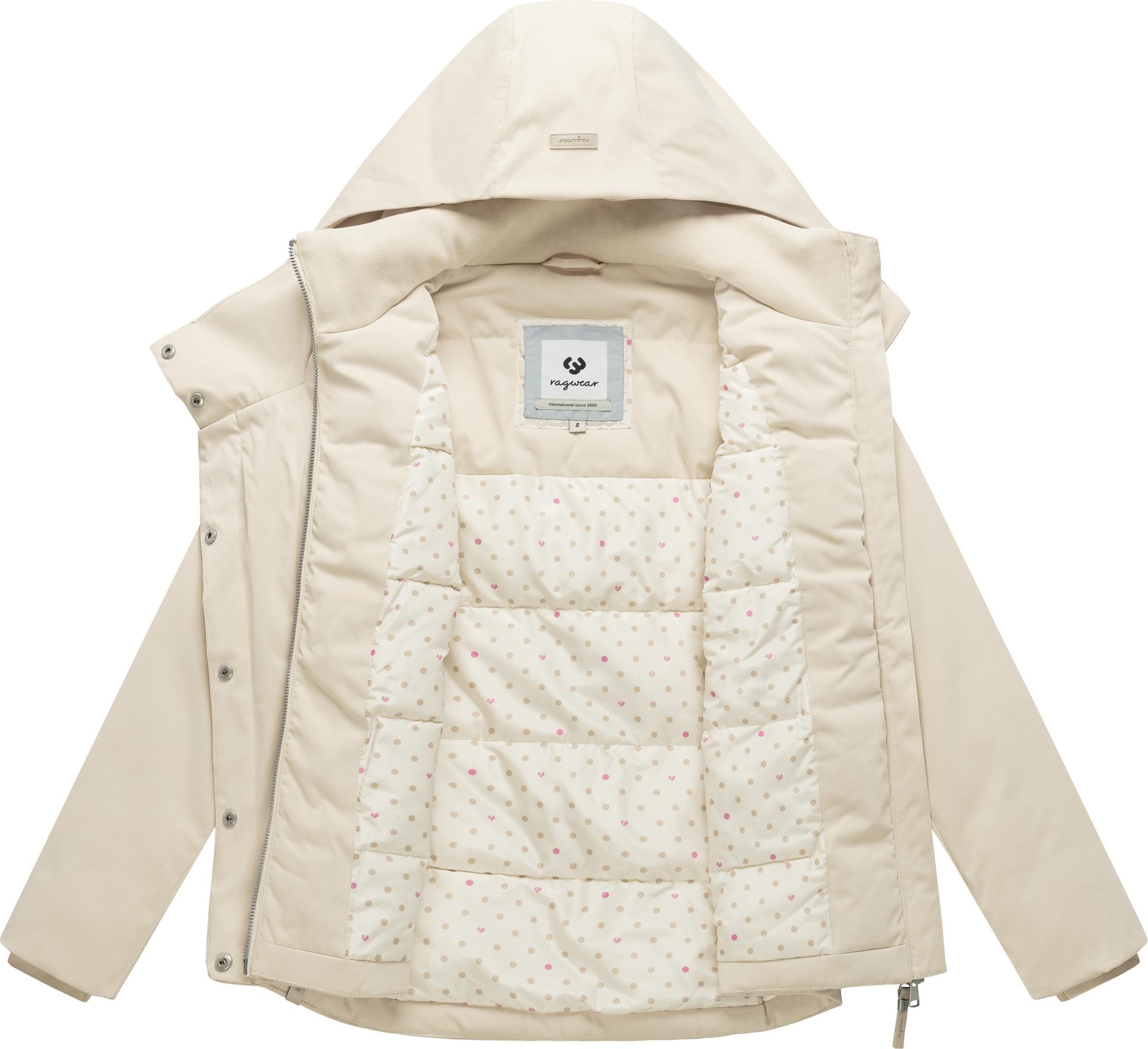 Ragwear Funktionsjacke »Pavleen Short Y« mit Kapuze Warme Damen Winterjacke mit Stehkragen und Kapuze