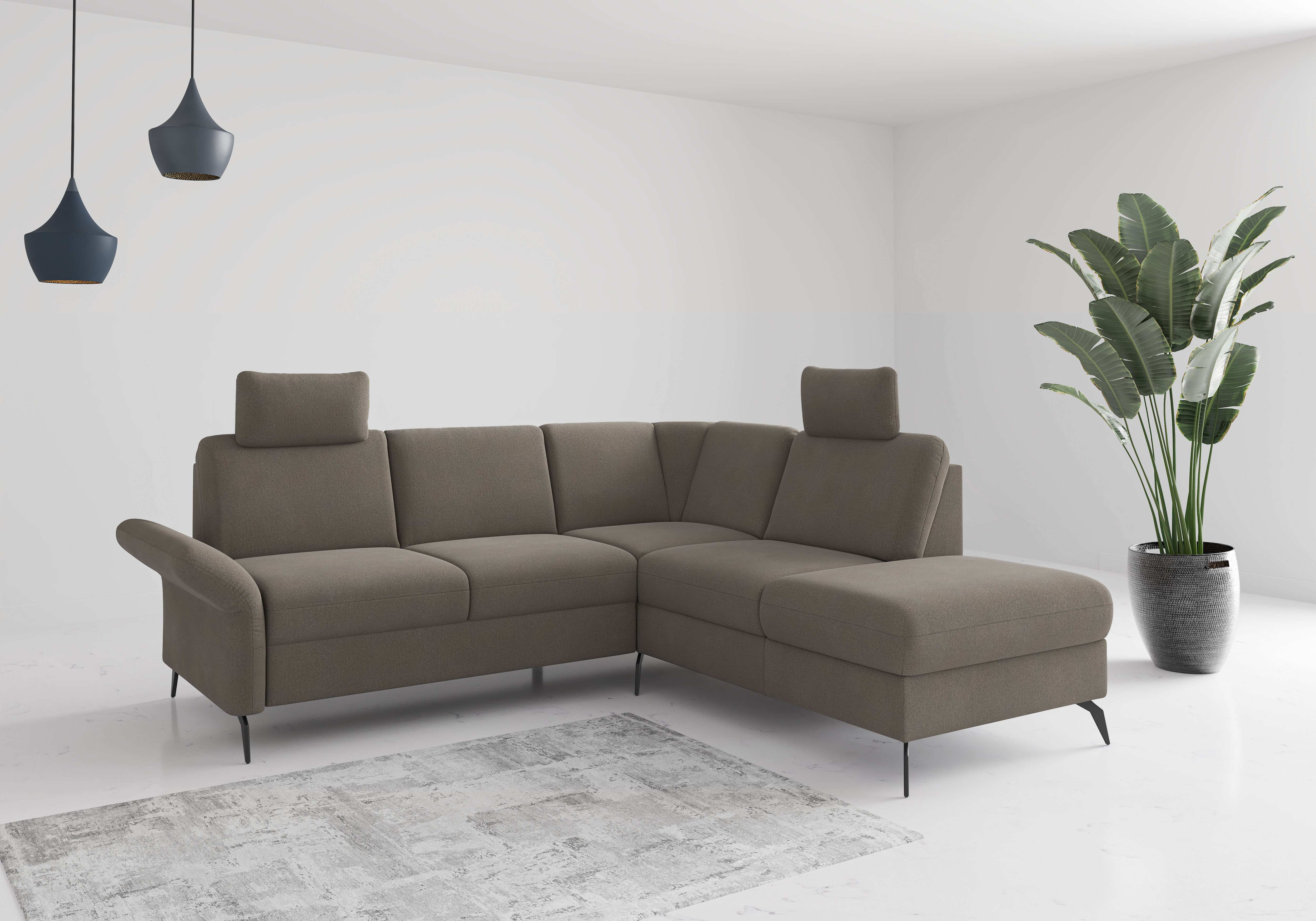 OTTO home Ecksofa "Rochelle" wahlweise mit Schlaffunktion, Bettkasten und Armteilverstellung