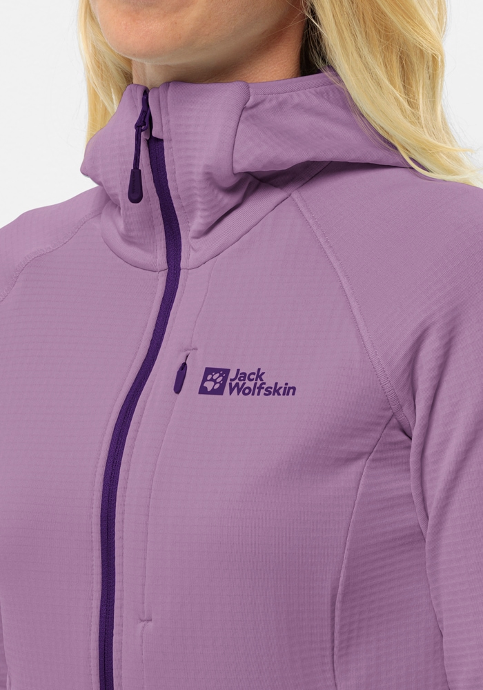 Jack Wolfskin Fleecejacke »KOLBENBERG HOODED FZ W«, mit Kapuze