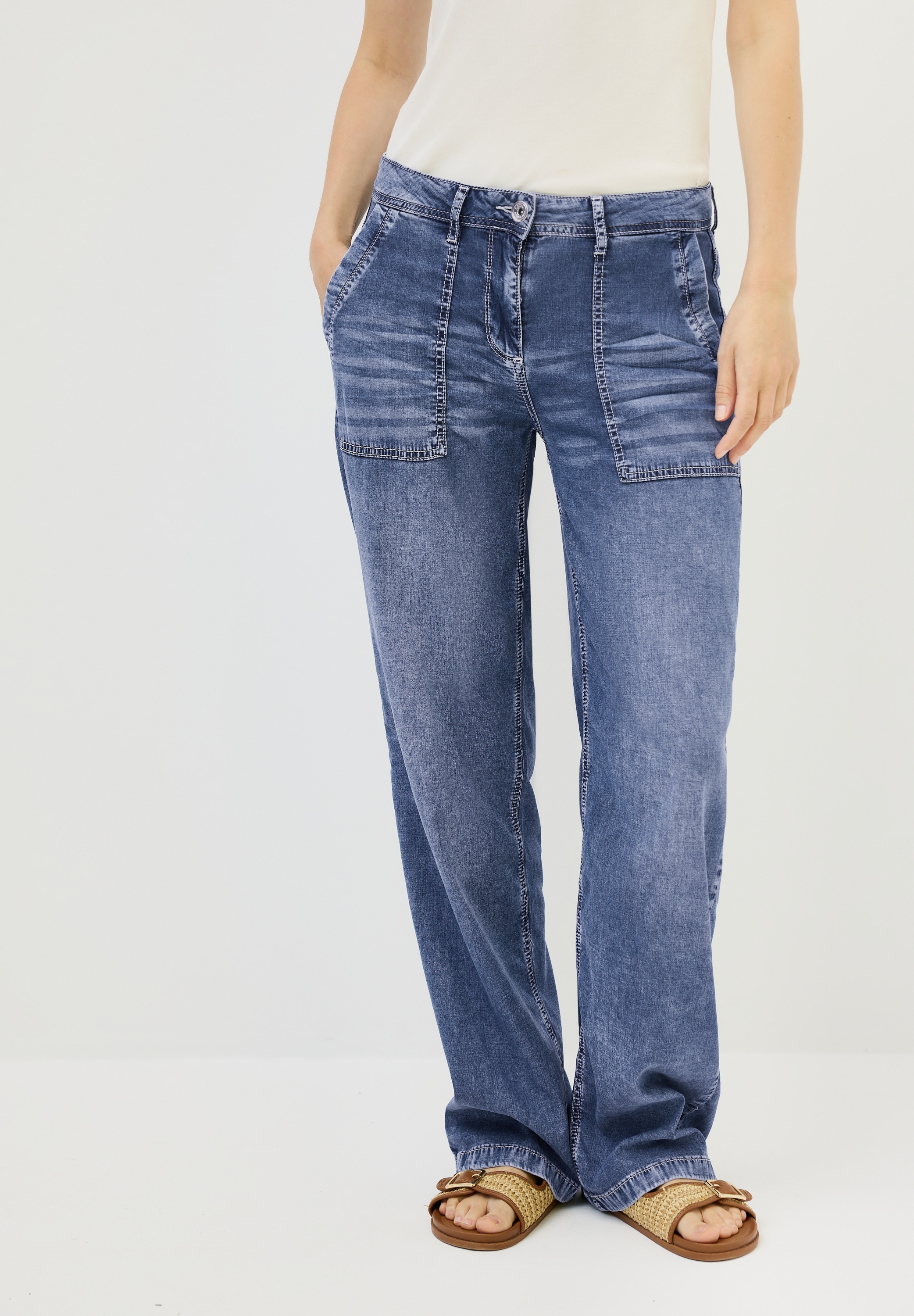 Cecil Loose-fit-Jeans, High Waist