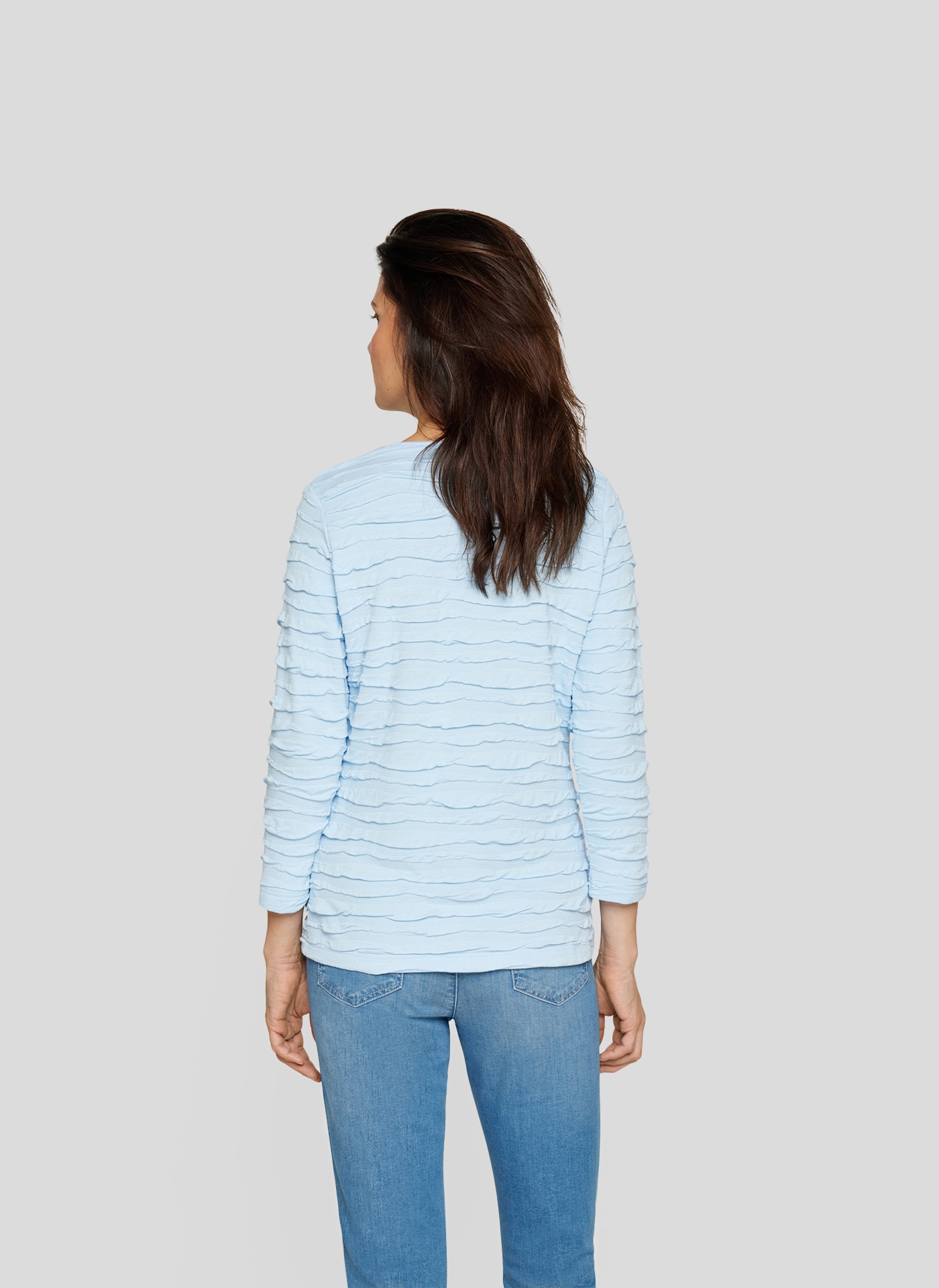 Rabe Langarmshirt, mit Strukturmuster