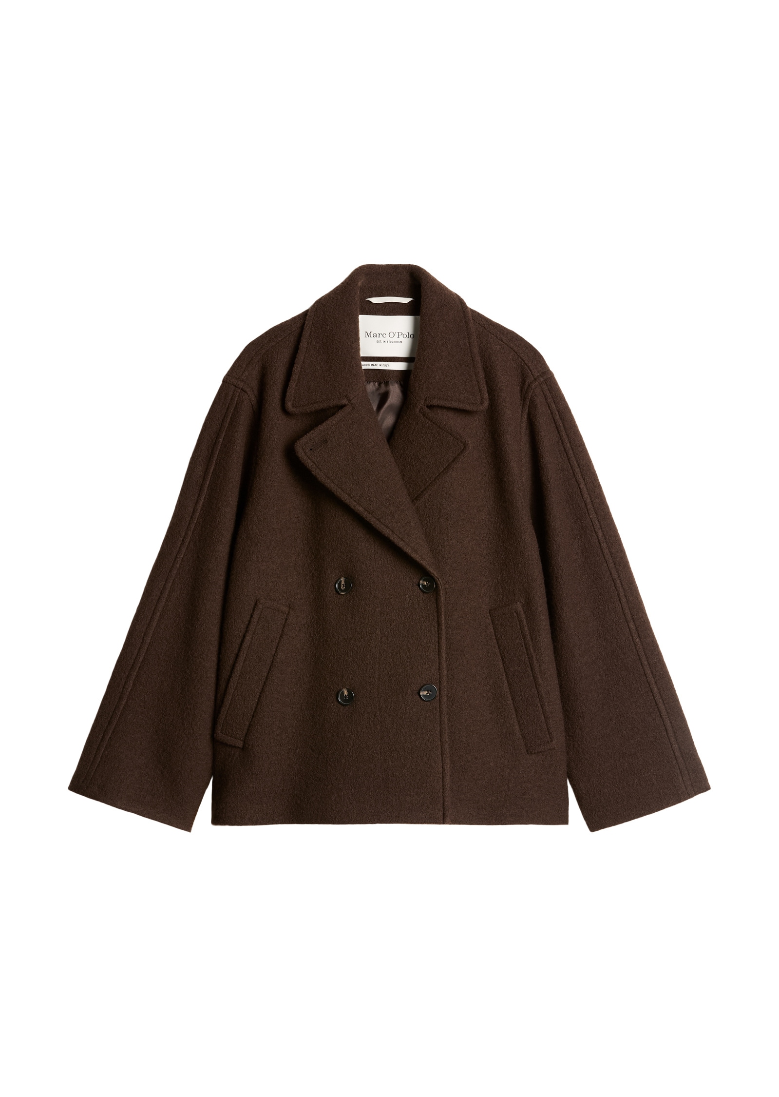 Marc O'Polo Outdoorjacke »aus italienischer Boild Wool« ohne Kapuze
