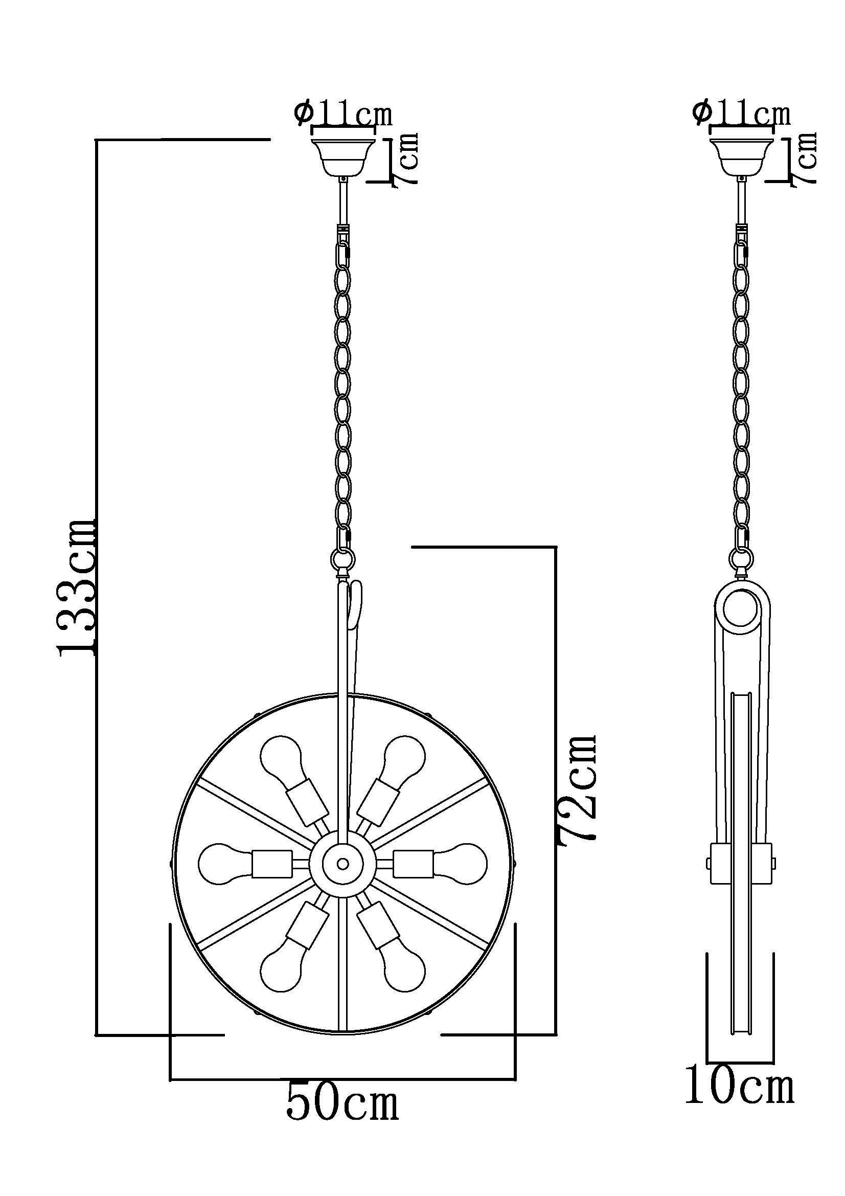 GLOBO LIGHTING Hängeleuchte »TONU« E27 1 Stk. Hängelampe Esszimmer-Leuchte Esstischleuchte Wohnzimmer