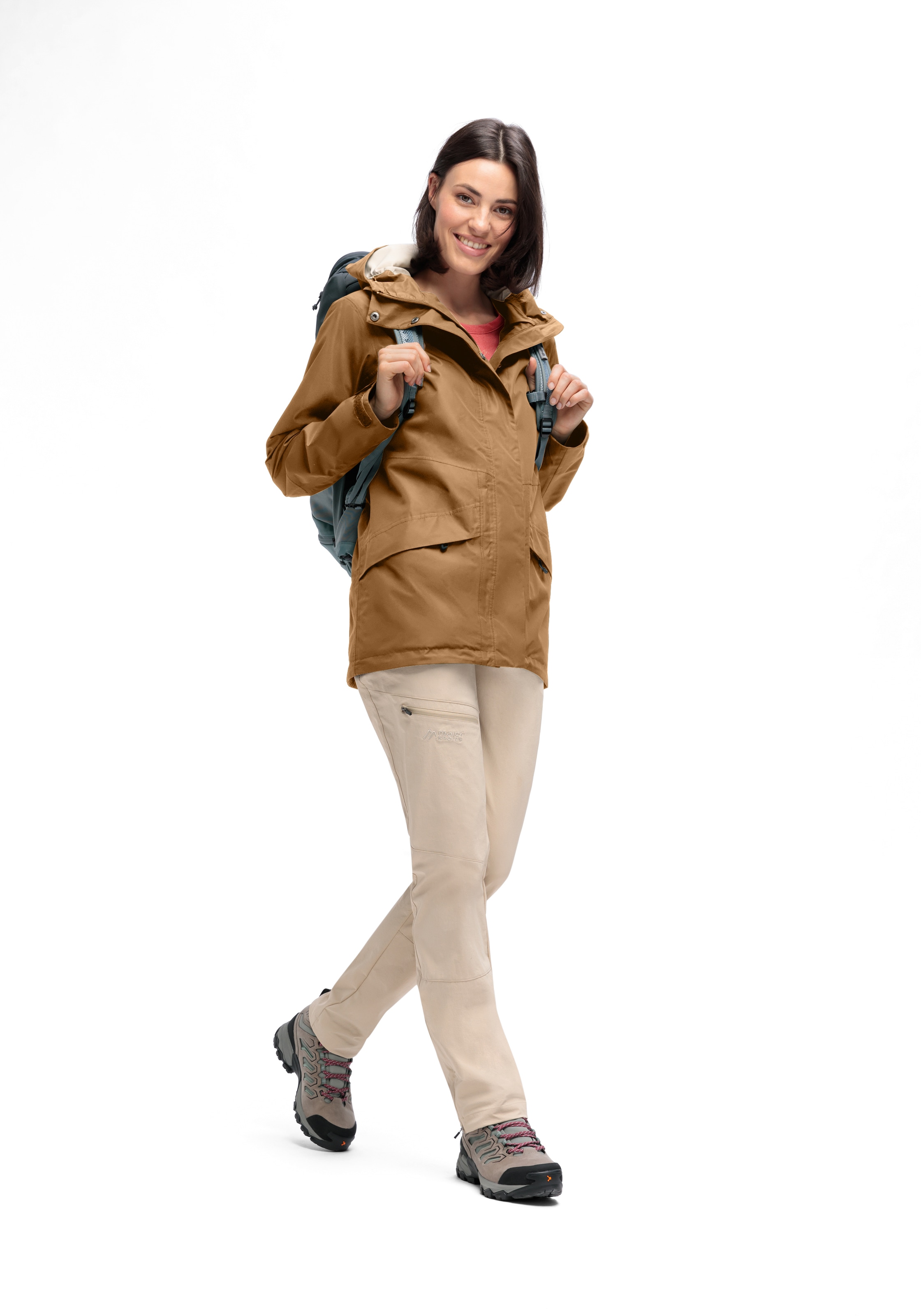 Maier Sports Allwetterjacke »Da-Jacke mTEX Brocken Long W«, (1 St.), mit Kapuze