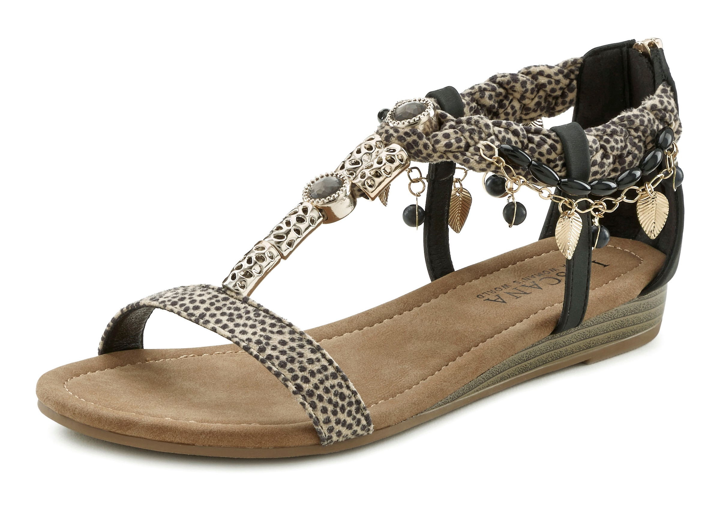 LASCANA Sandale, Sandalette, Sommerschuh im Festival-Look VEGAN