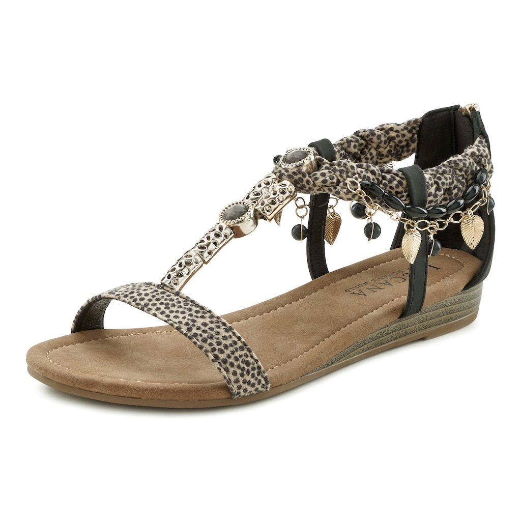 LASCANA Sandale, Sandalette, Sommerschuh im Festival-Look VEGAN