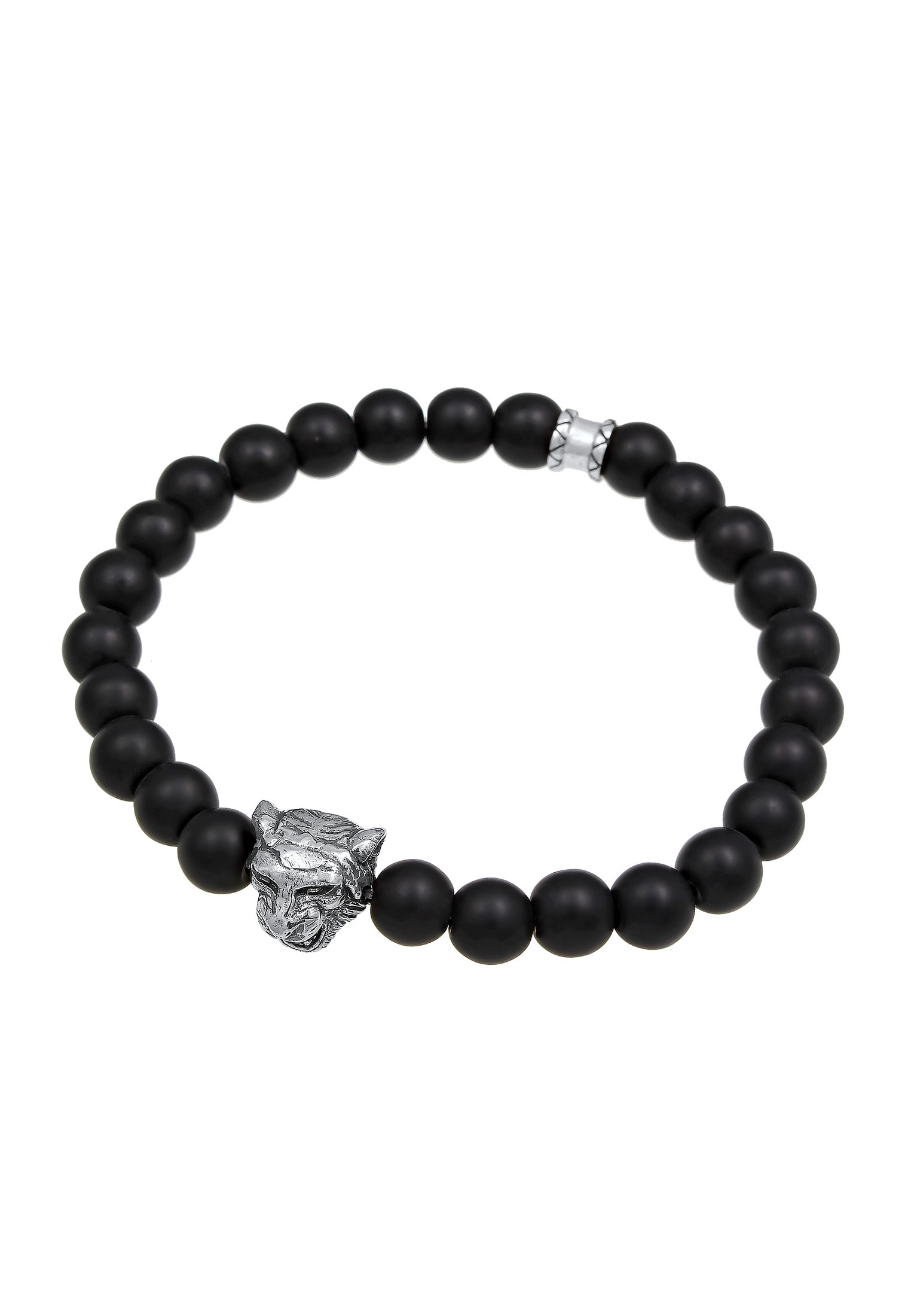 Silber« | Armband Edelsteine Tiger kaufen BAUR ▷ Black 925 »Herren Onyx Kuzzoi Kopf