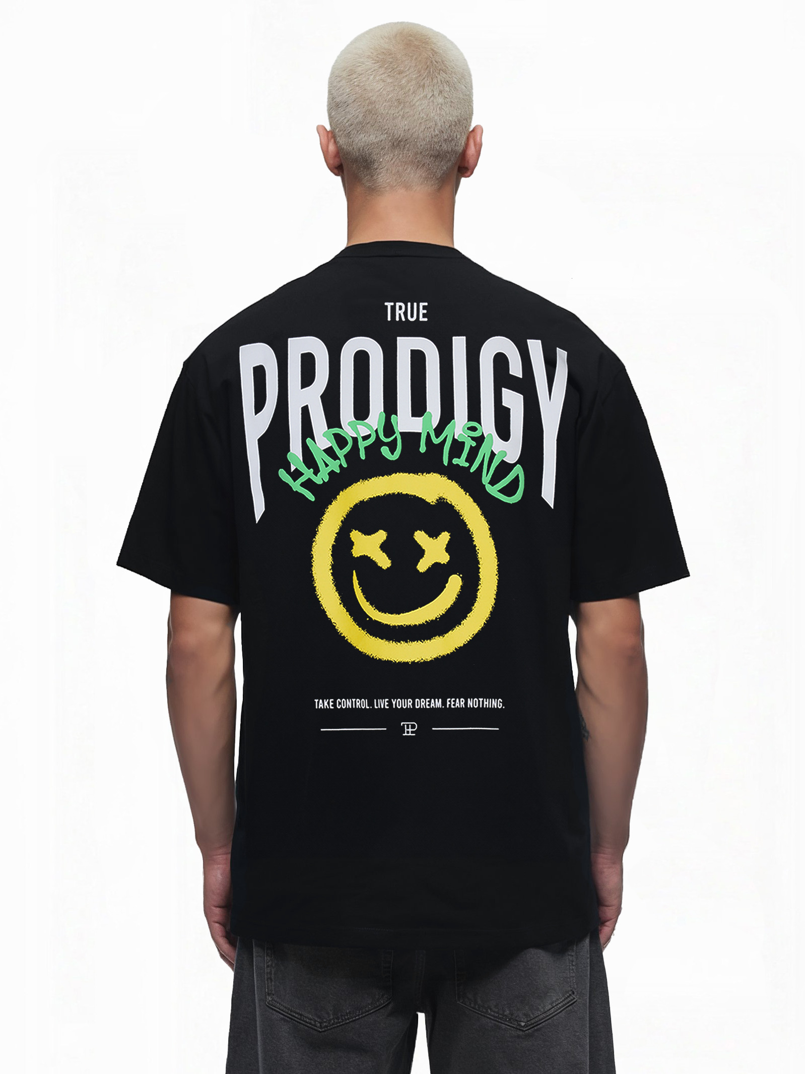 trueprodigy Oversize-Shirt "Hajin Logo Print Oversized Rundhals"