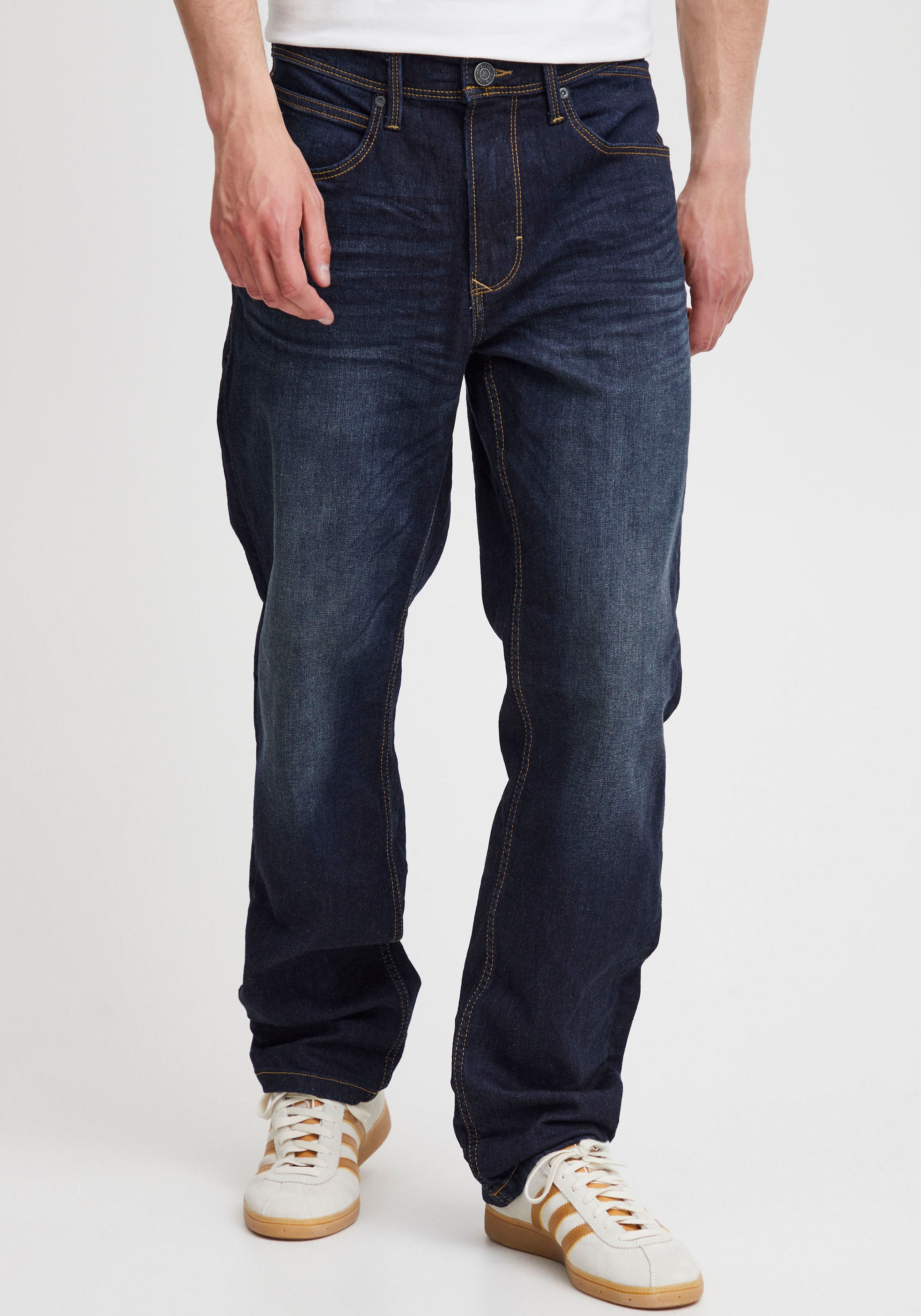 Blend Regular-fit-Jeans "BL-Rock fit" Baumwollmischung mit Elasthan, Regular Fit, elastisches Denim