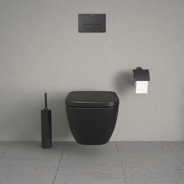 Duravit WC-Garnitur »Starck T Bürstengarnitur«, 2 St., aus Messing, WC-Bürstenhalter  bodenstehend, Toilettenbürste ohne Bohren bestellen | BAUR