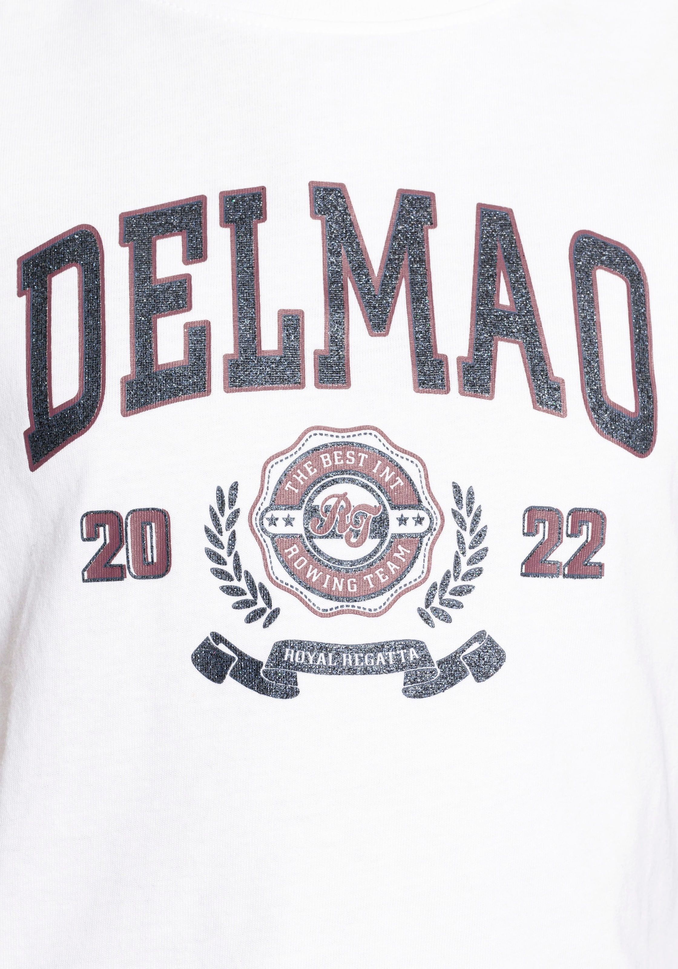 DELMAO T-Shirt »für Mädchen«, mit großem Delmao-Glitzer-Print