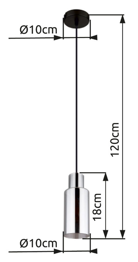 GLOBO LIGHTING Hängeleuchte »LIDARIA« E27 1 Stk. Hängelampe schwarz Glas rauchfarben Wohnzimmer Esszimmer
