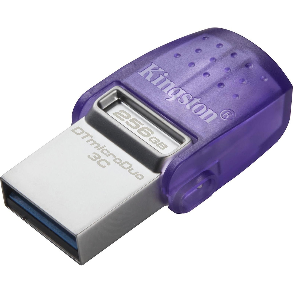 Kingston USB-Stick »DATATRAVELER® MICRODUO™ 3C 256GB«, (USB 3.2 Lesegeschwindigkeit 200 MB/s)