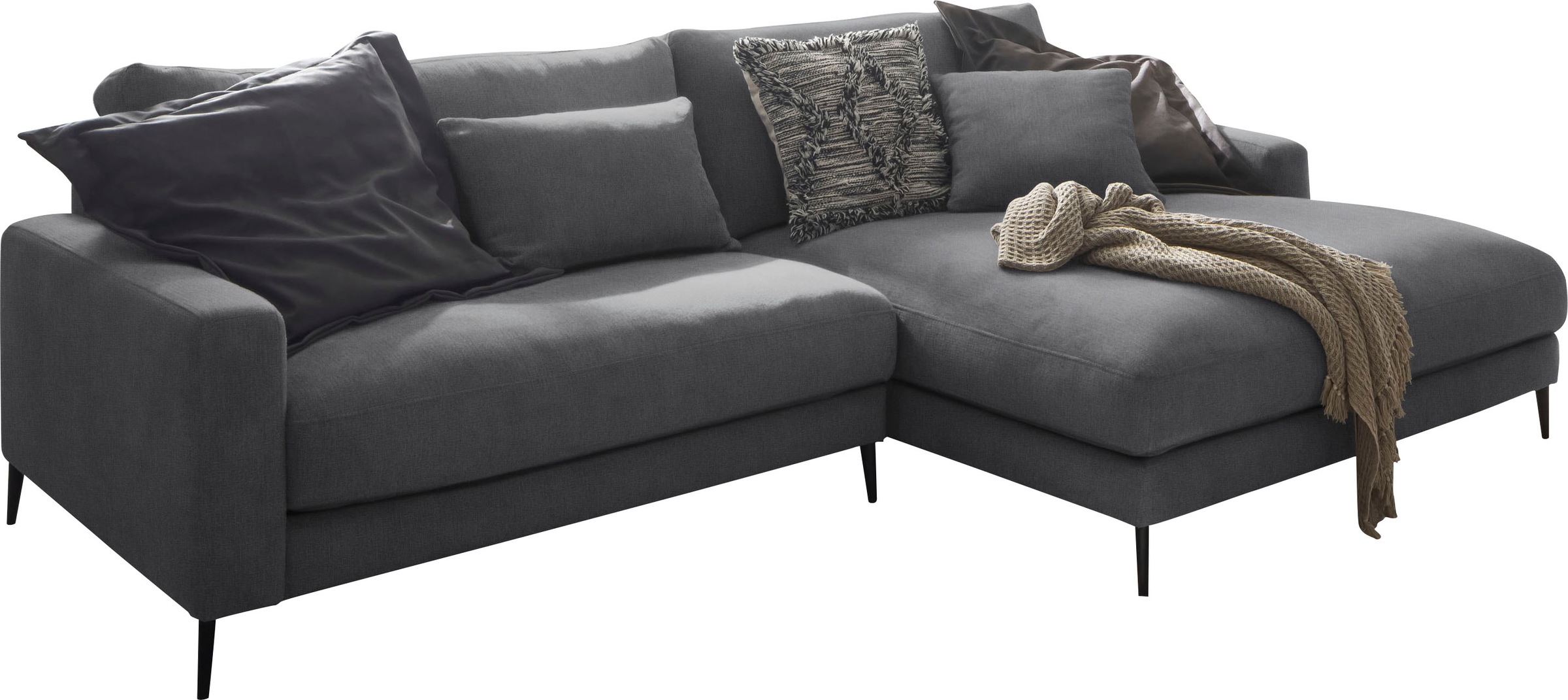 INOSIGN Ecksofa »Downtown Gemütliches Loungemöbel zum Relaxen L-Form«, weicher Sitzkomfort, B/T/H: 272/170/84 cm
