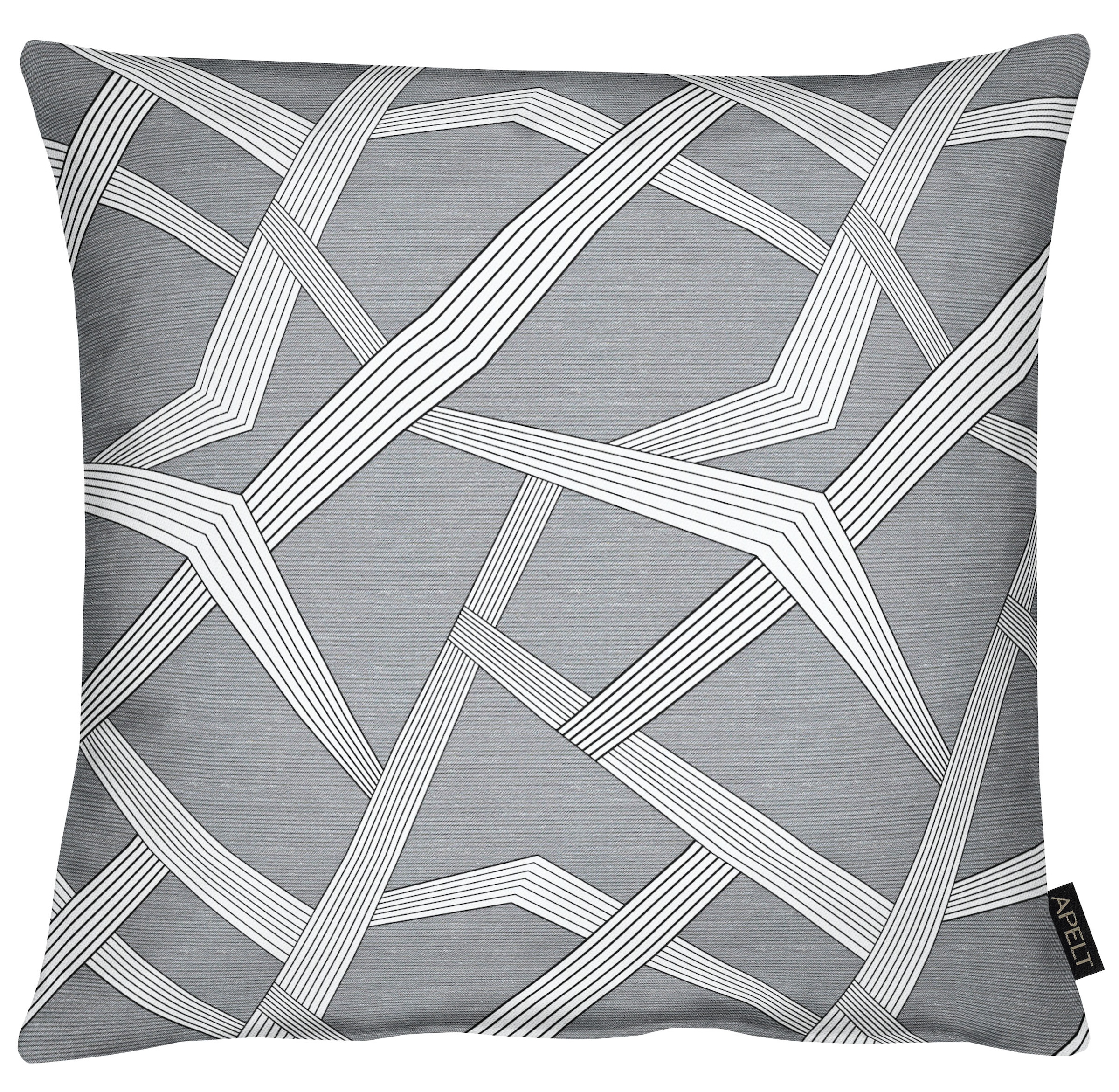 Dekokissen APELT, B:45cm H:5cm L:45cm, grau, Polyester, Dekokissen_Sitzkissen_Kissenhüllen, "Domino"