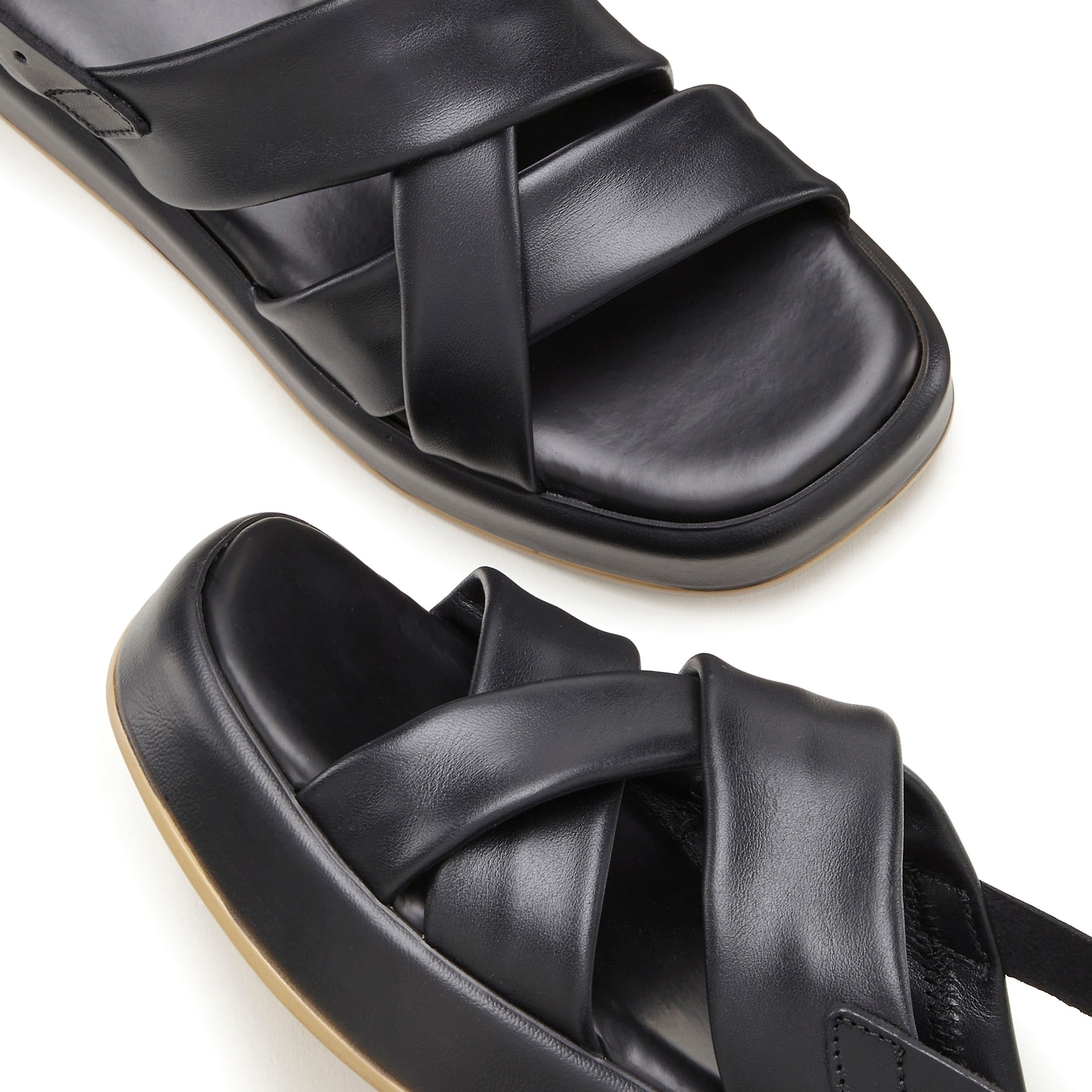 French Connection Sandale »Sommerschuh«, aus Leder mit Fersenriemchen, Sandalette, Sommerschuh