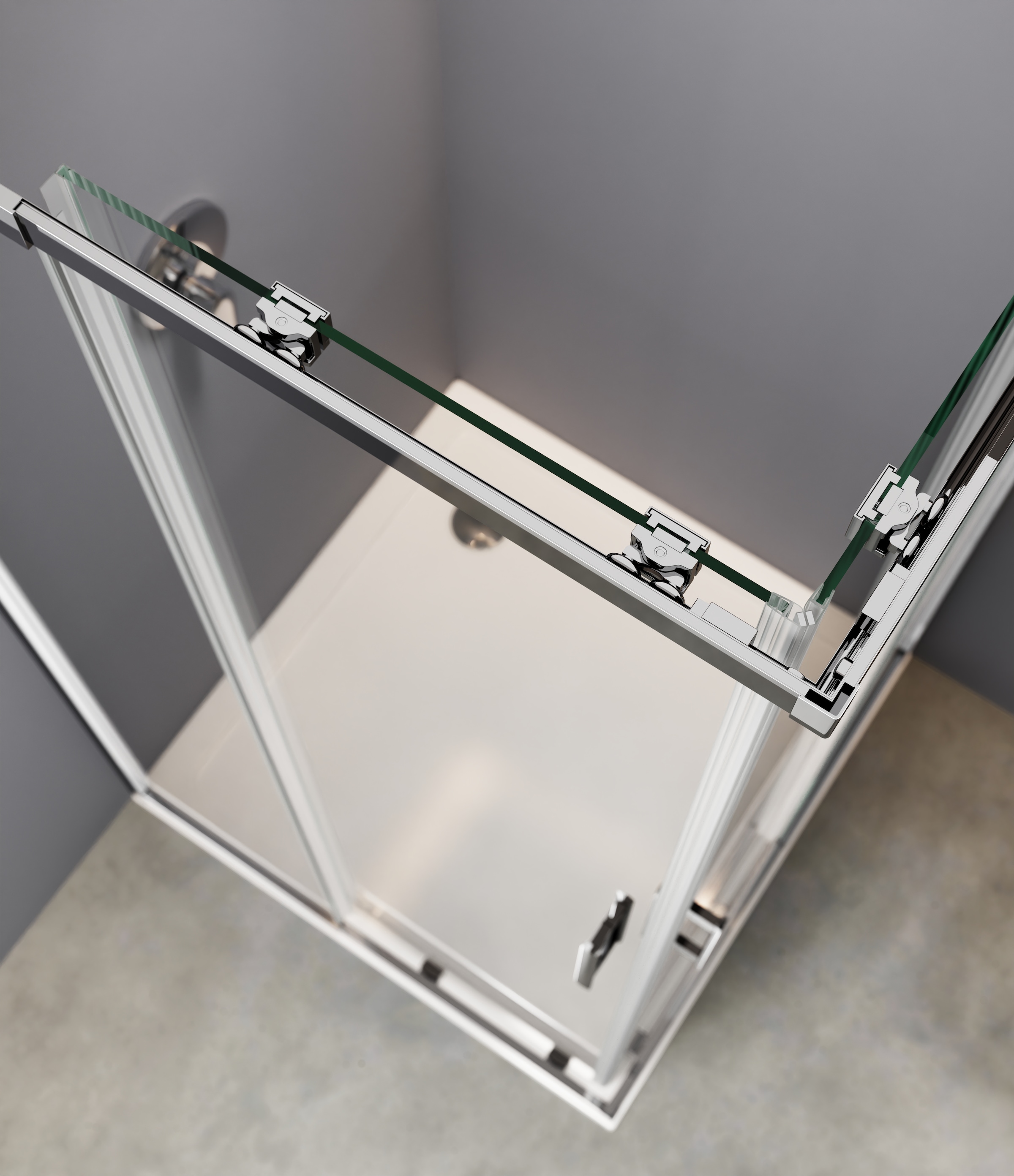 welltime Eckdusche »Trento Slimline« Eckdusche mit Profil in schmalem Design und robustem Rollensystem