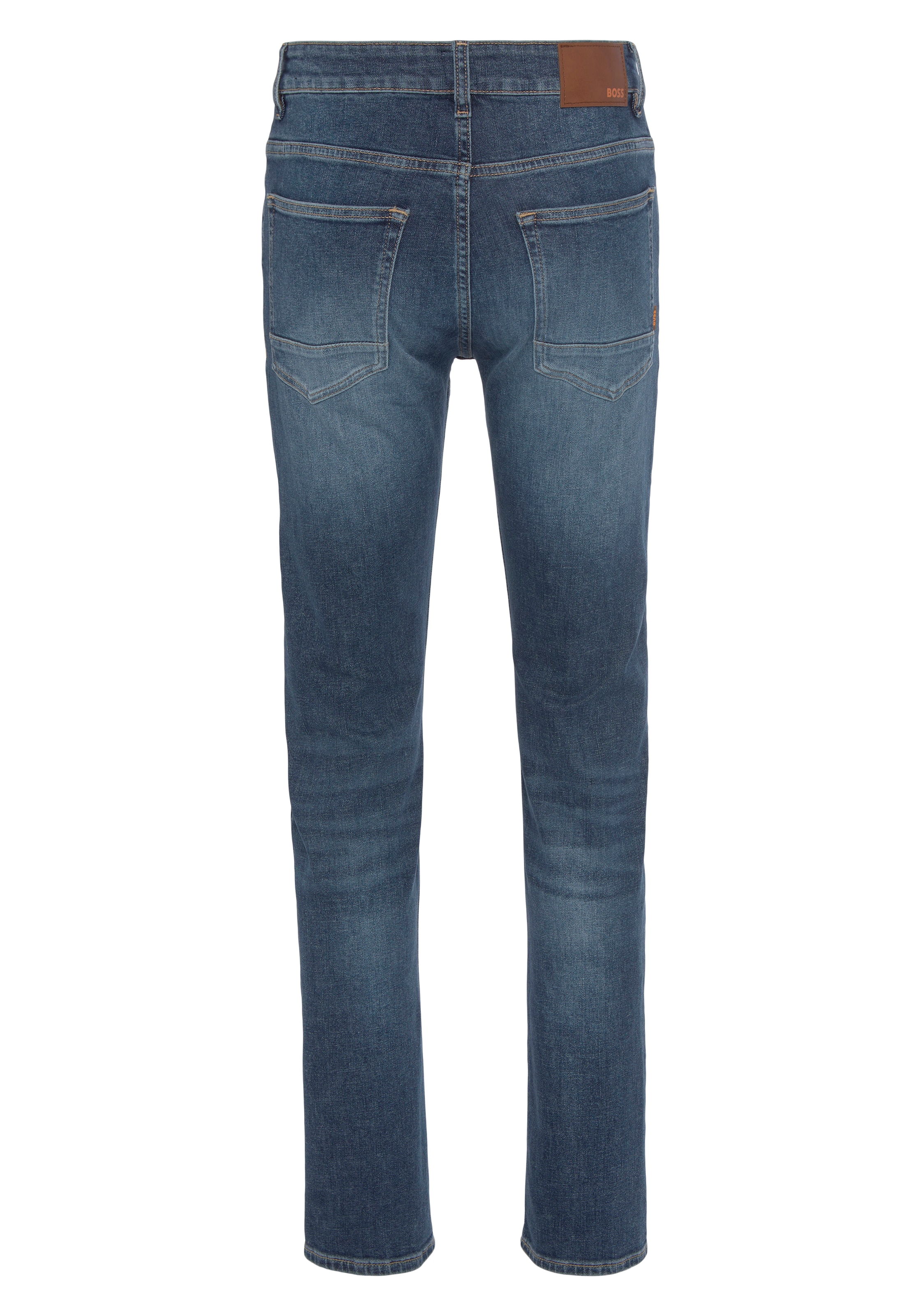 BOSS ORANGE Slim-fit-Jeans »Delaware BC-L-C«, mit Leder-Markenlabel am hinteren Bundabschluss