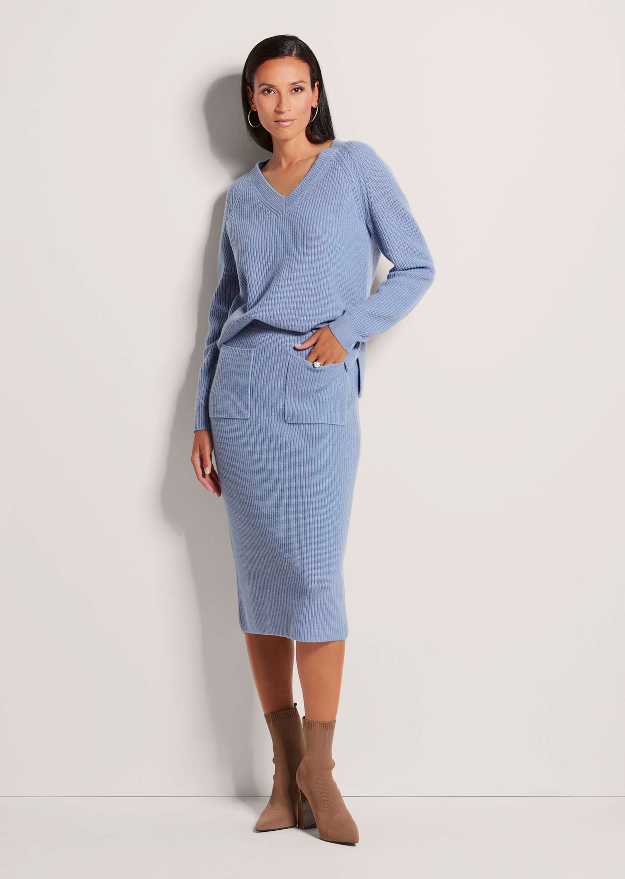 MADELEINE Midirock "Strickrock Eleganter Strickrock mit Schlupfbund" günstig online kaufen