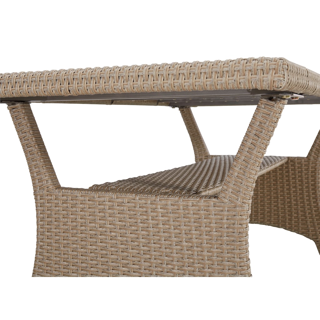 KONIFERA Gartenlounge-Set »Keros Premium«, (Set, 20 tlg., 2x 2er Sofa, 1x Ecke, 1x Sessel, 2x Hocker, 1x Tisch 145x75x67,5cm)