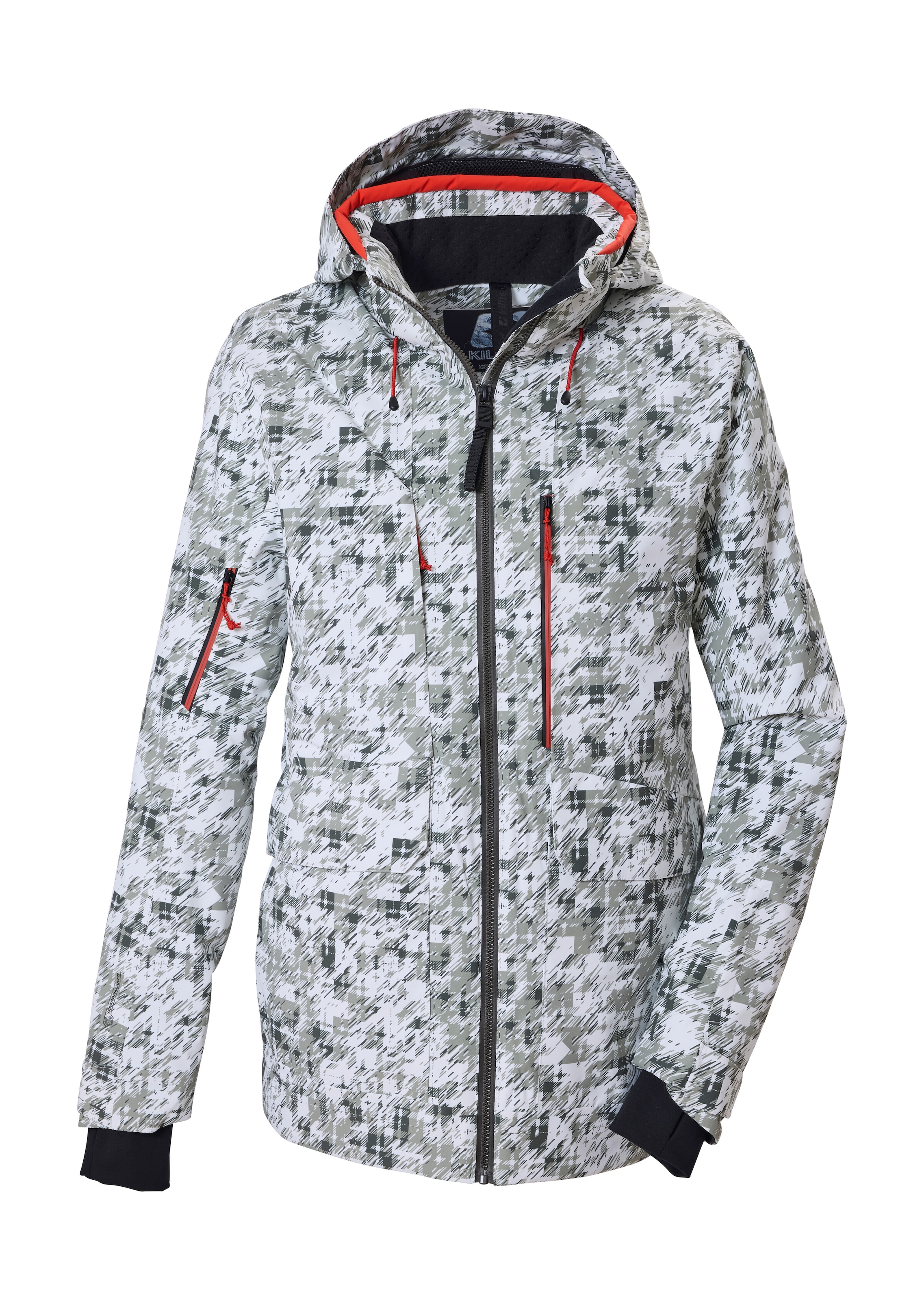 Killtec Skijacke »KSW 70 MN SKI JCKT« Camouflage-Skijacke, wasserdicht, atmungsaktiv, abnehmbare Kapuze
