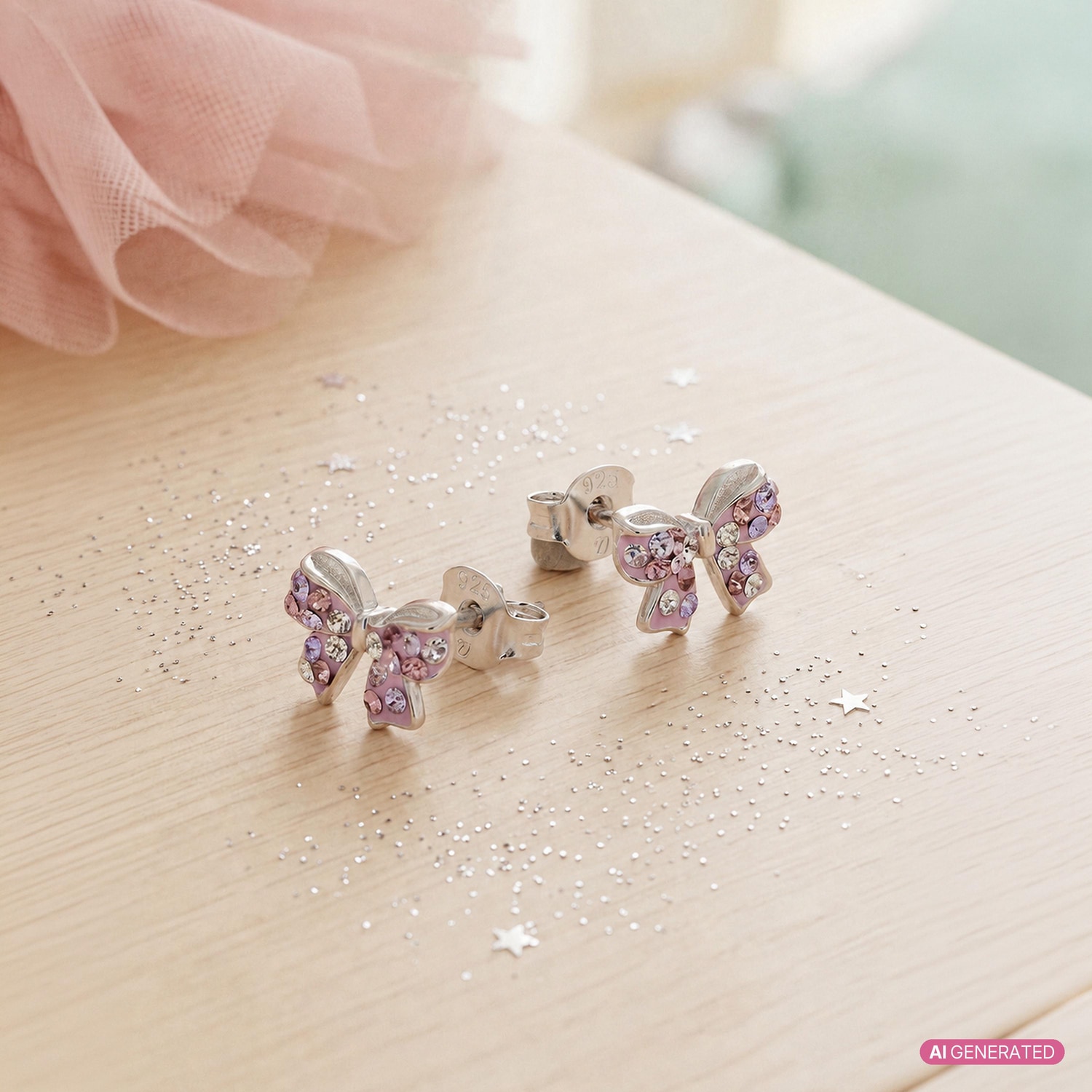 Prinzessin Lillifee Paar Ohrstecker »Schleife« mit Zirkonia (synth.)