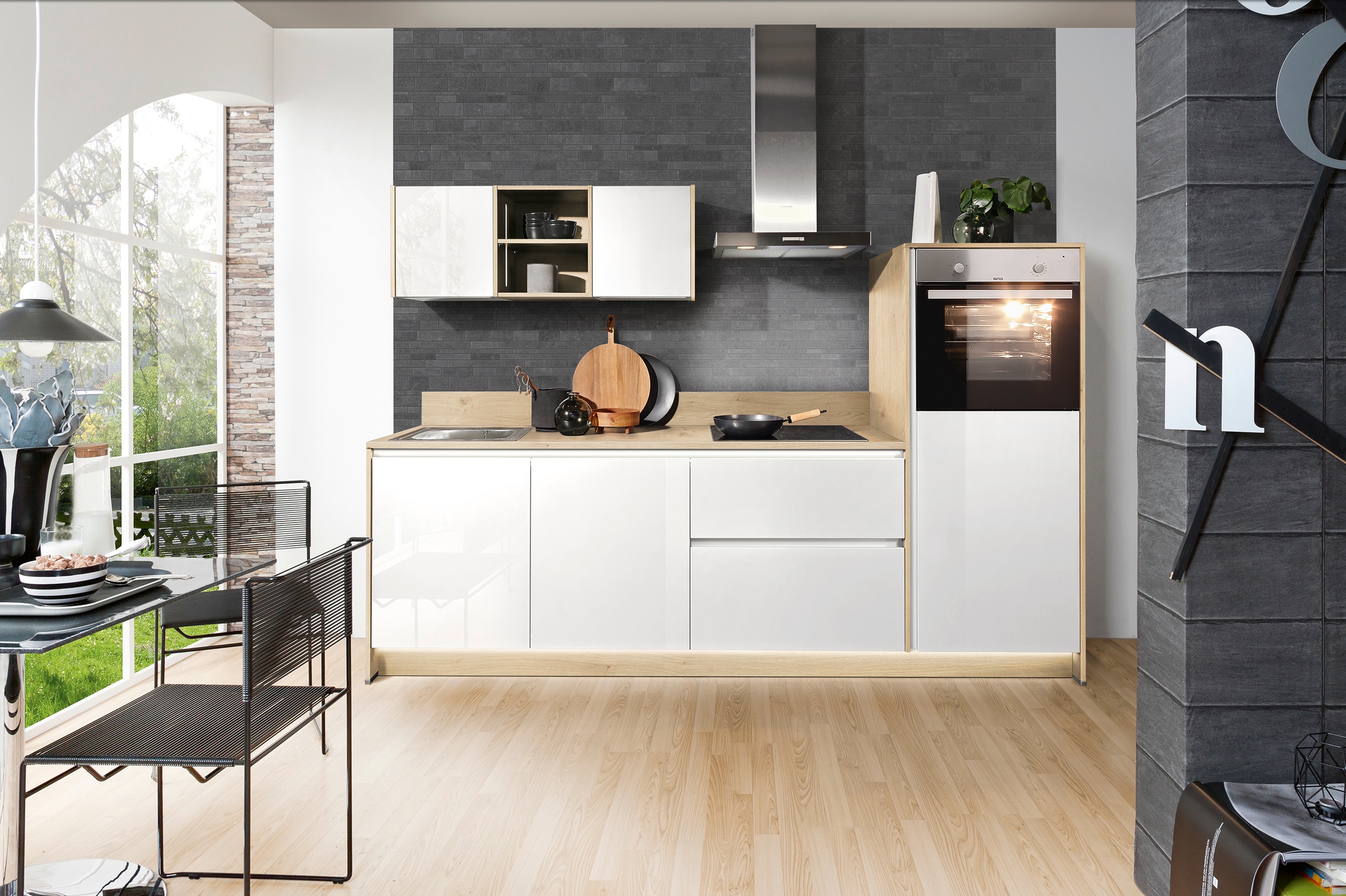 KOCHSTATION Küche "KS-Sakura, vormontiert, mit Vollauszügen und höhenverste günstig online kaufen