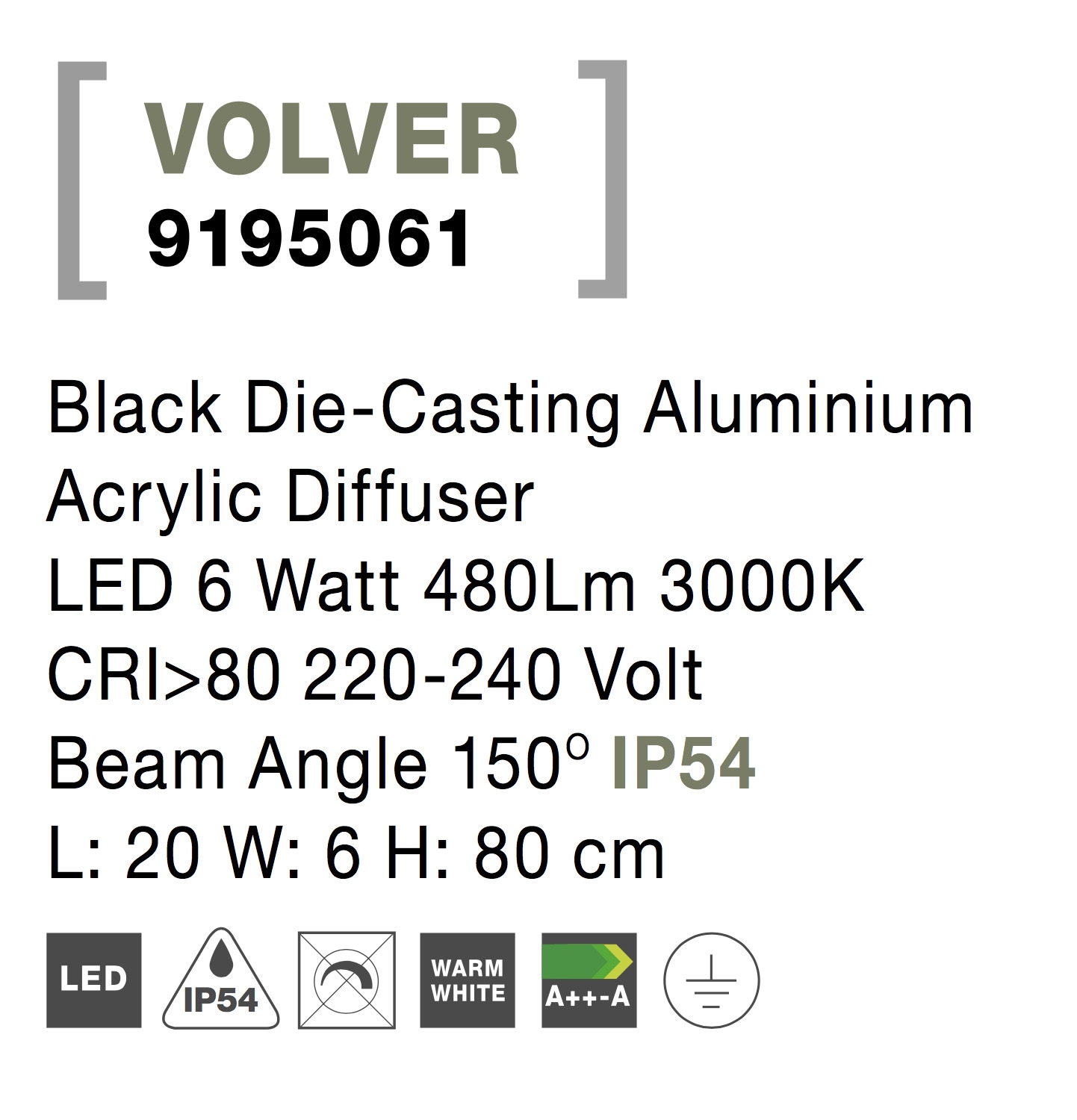 Nova Luce Außen-Stehlampe »VOLVEL« LED-Modul 1 Stk. Warmweiß Einstellbar