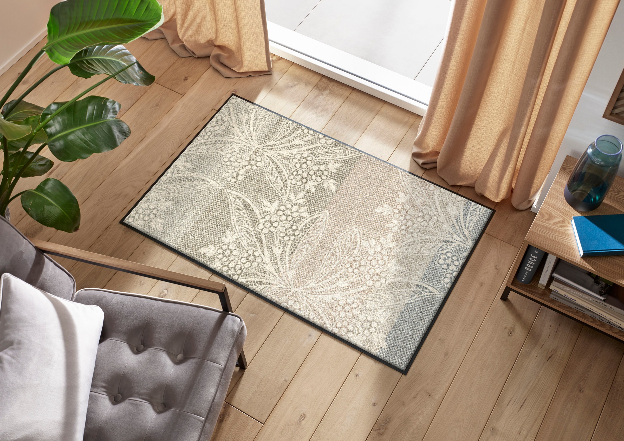 wash+dry by Kleen-Tex Teppich "Floral Lace" rechteckig günstig online kaufen